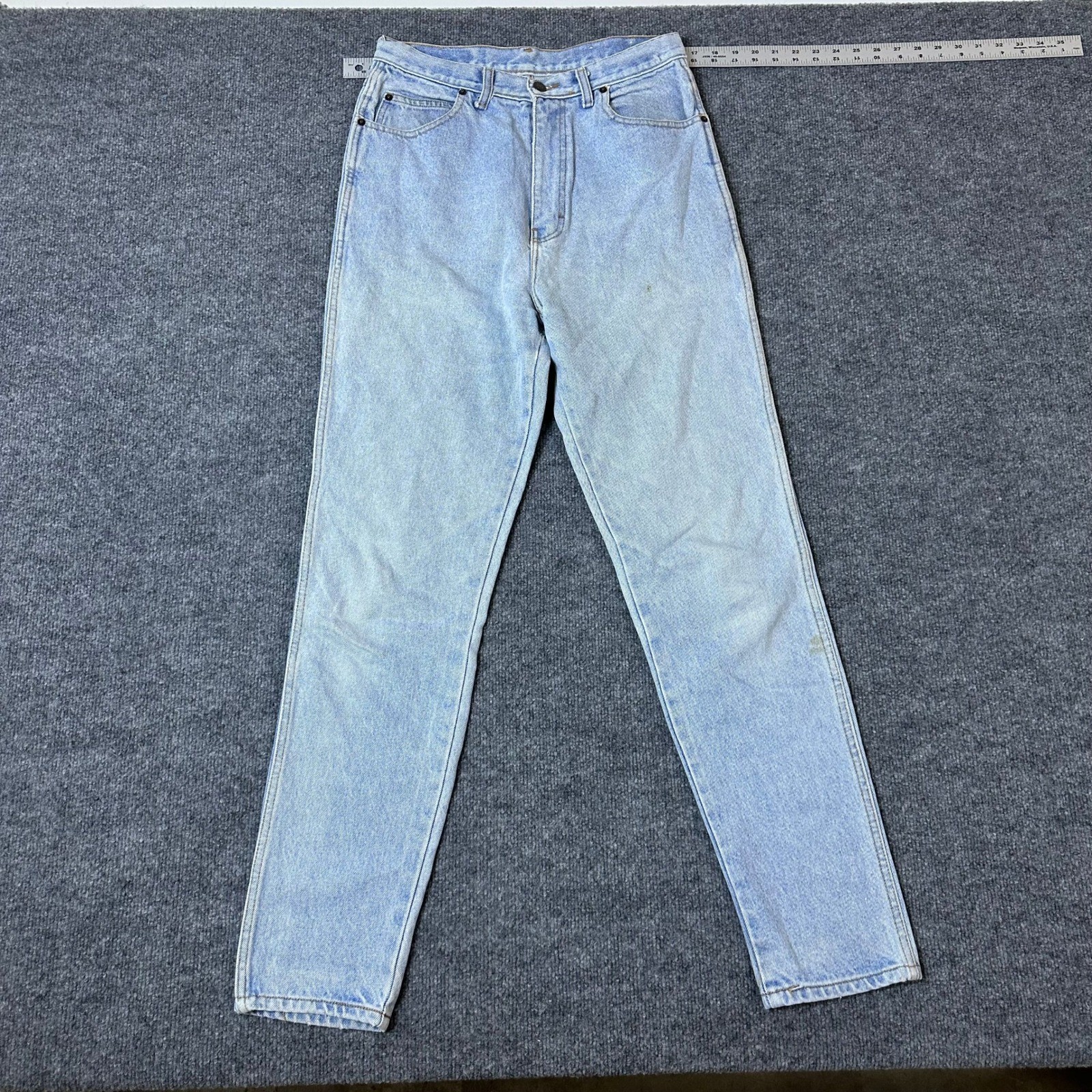 Jordache Jeans Womens Size 13/14 Light Wash High Waisted Tapered Leg Cotton