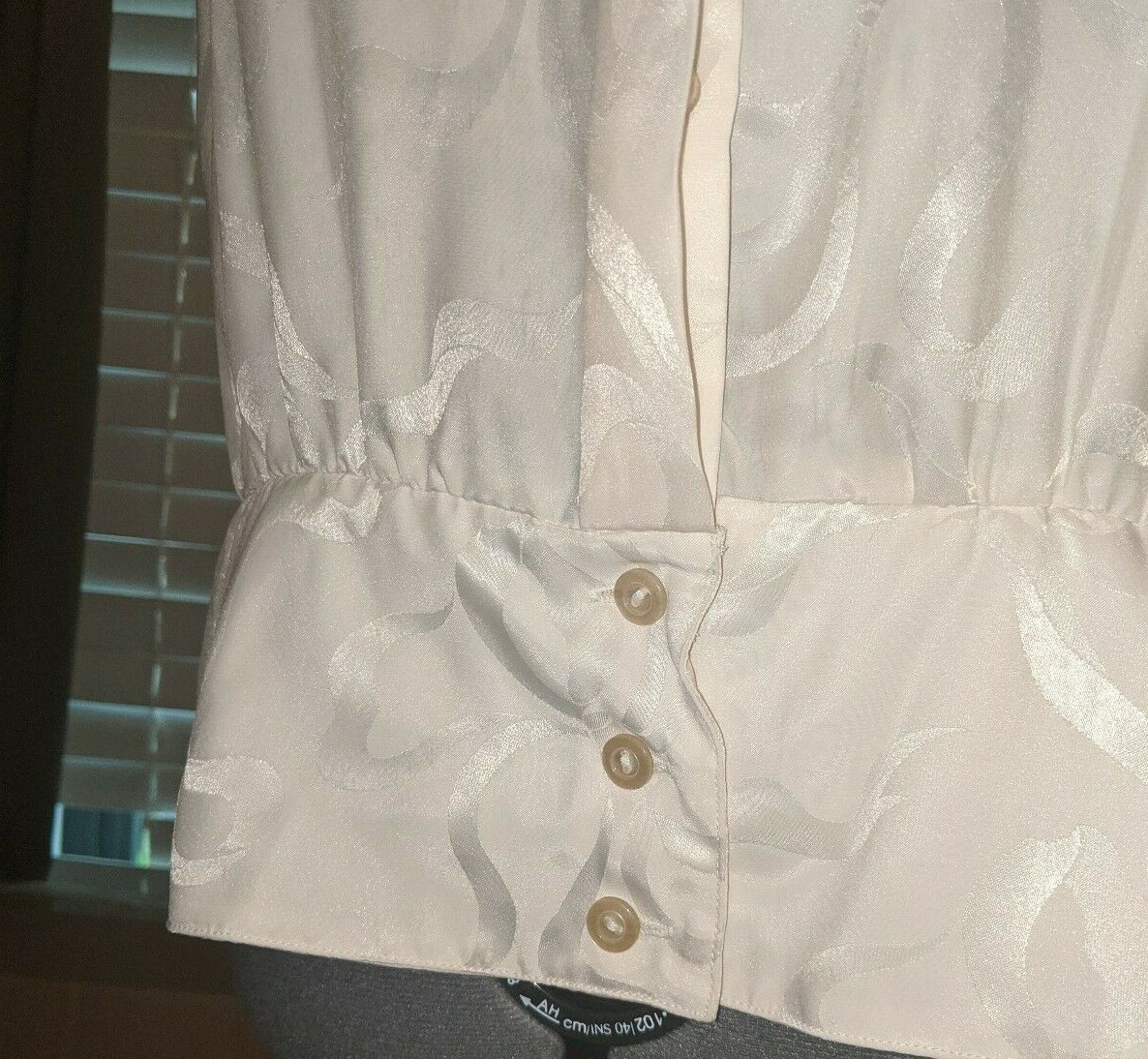Vintage Shapely Polyester Blouse Cream Shapely Classic sz 14
