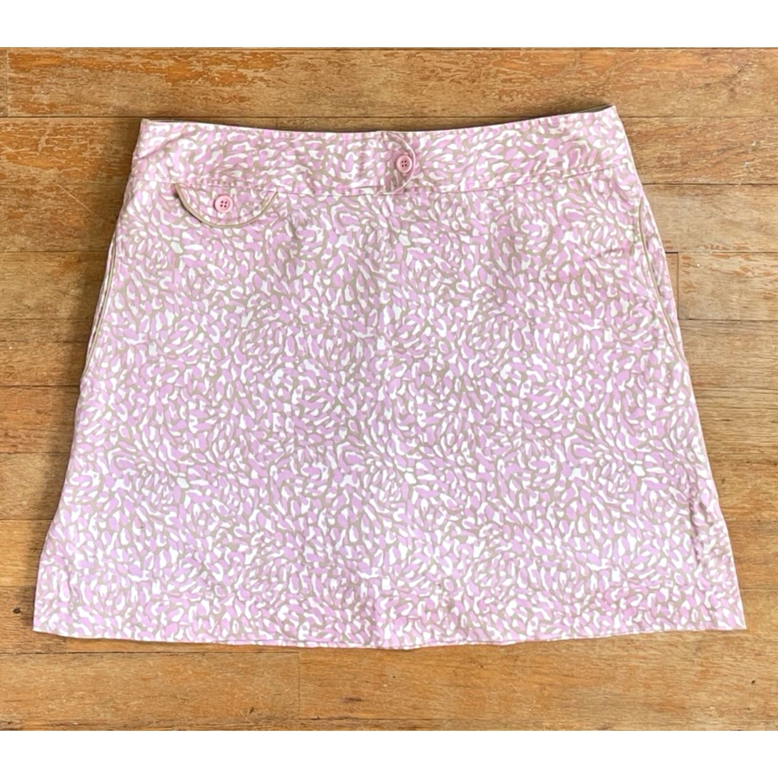 Vintage Abstract Print Skort Size Medium 31″ Waist 1990s Cotton Shorts/Skirt
