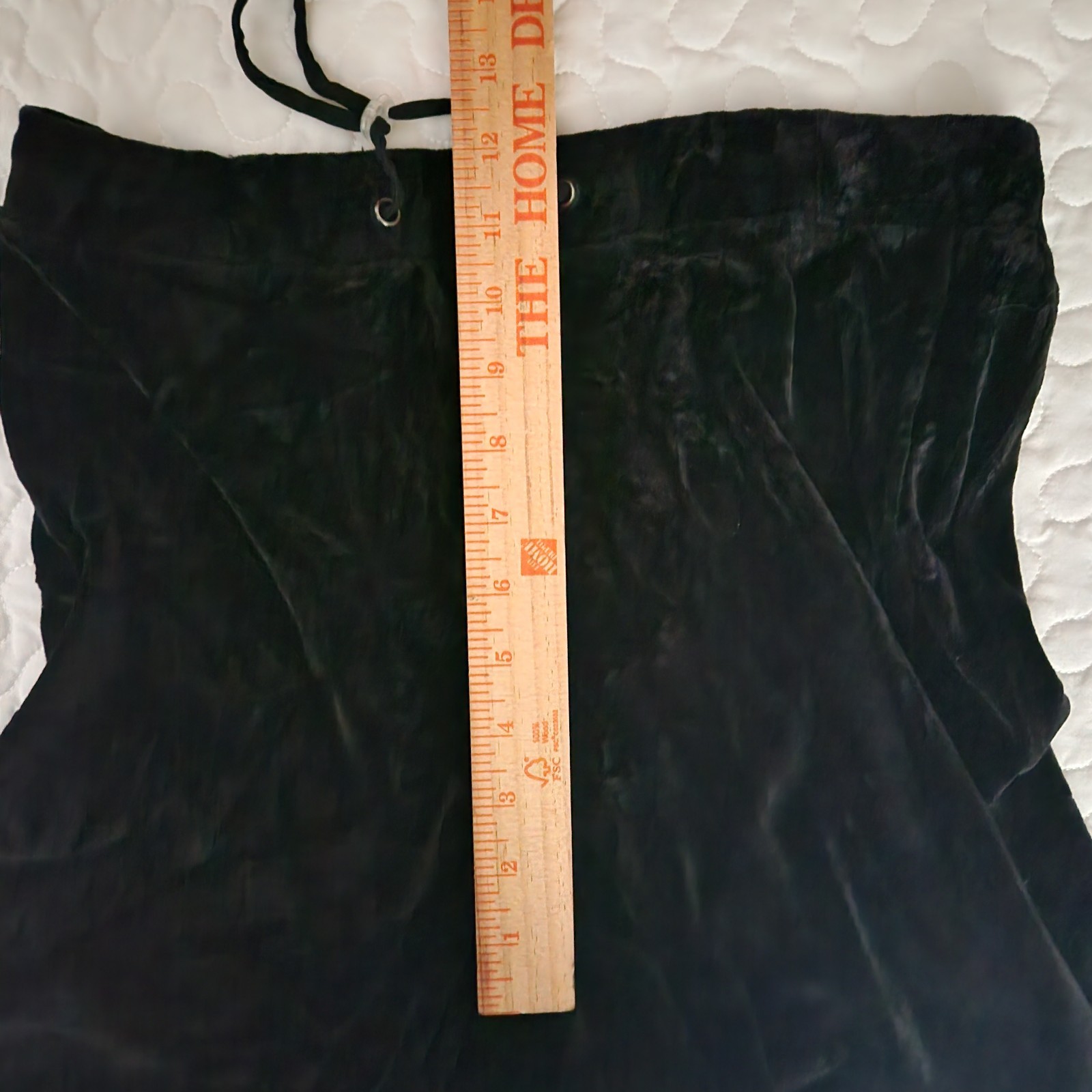 Vtg Talbots Crushed Black Velvet Pants Lounge Party Christmas Pullon wast 28 30