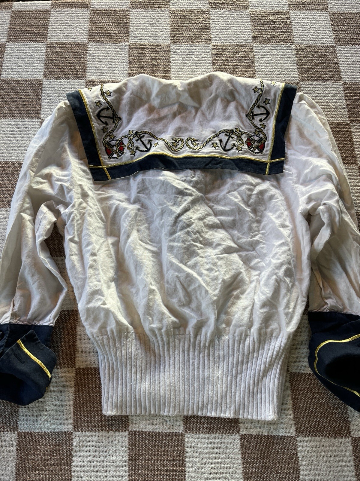 Nautical yacht club sailor vintage sweater – women’s M Sideffects 80s 90s anchor