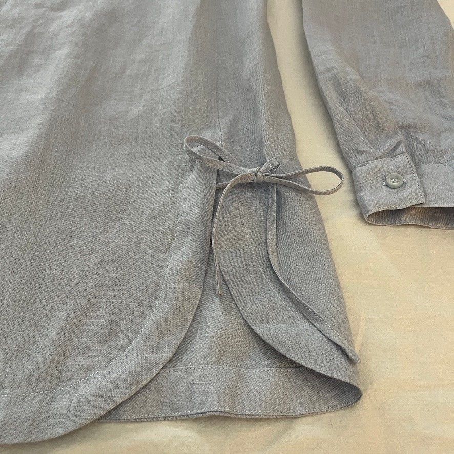Peck & Peck 100% Linen Button Up Blouse Sz S Coastal Grandmother Lagenlook