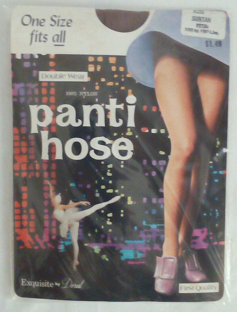 Exquisite by DORAL Pantyhose Sheer tights VTG NOS Nylon SUNTAN Fits 100-150#