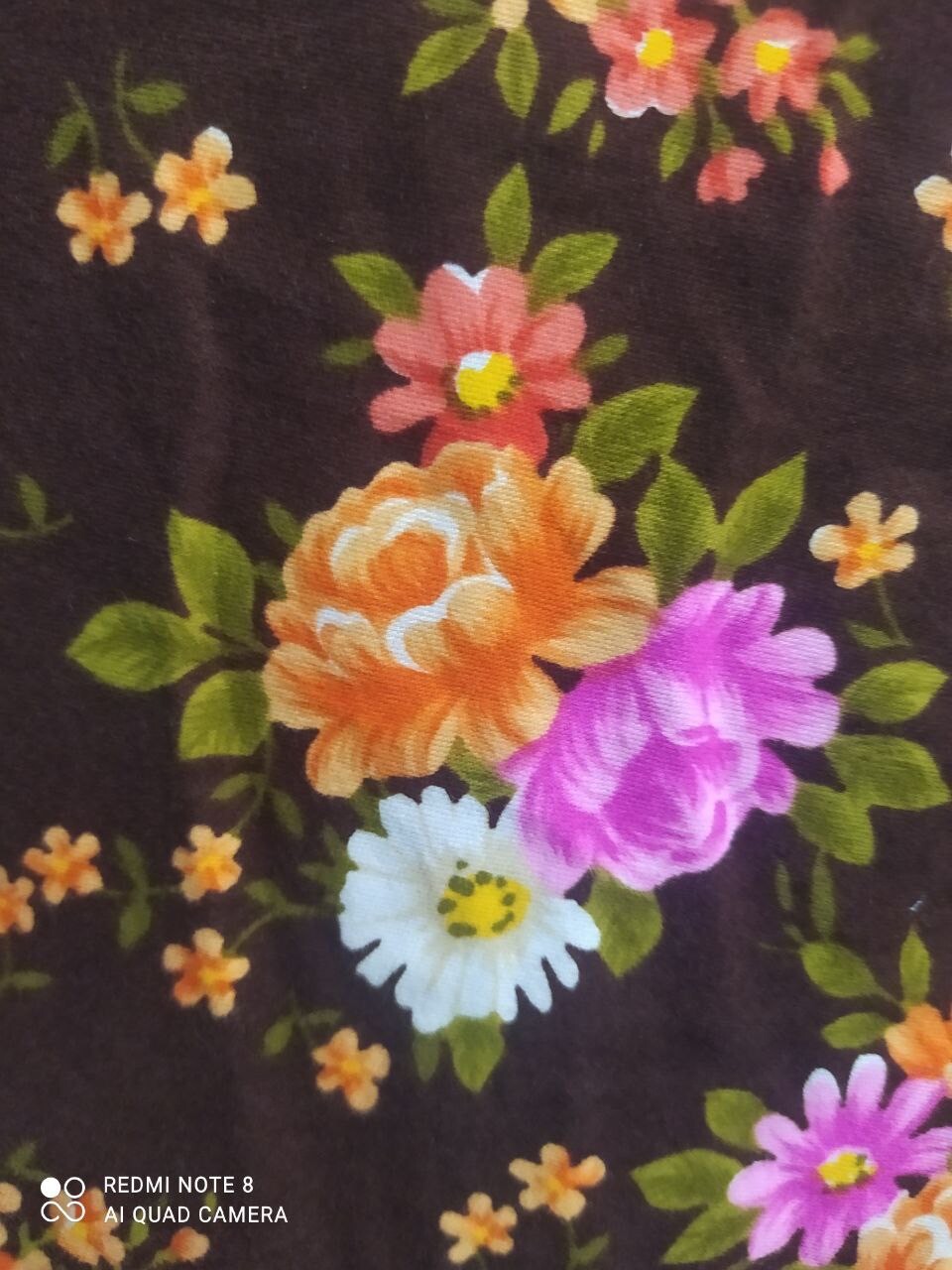 Vintage Women’s Dress Retro Midi Floral Handmade Unbranded, UK 12, US 10