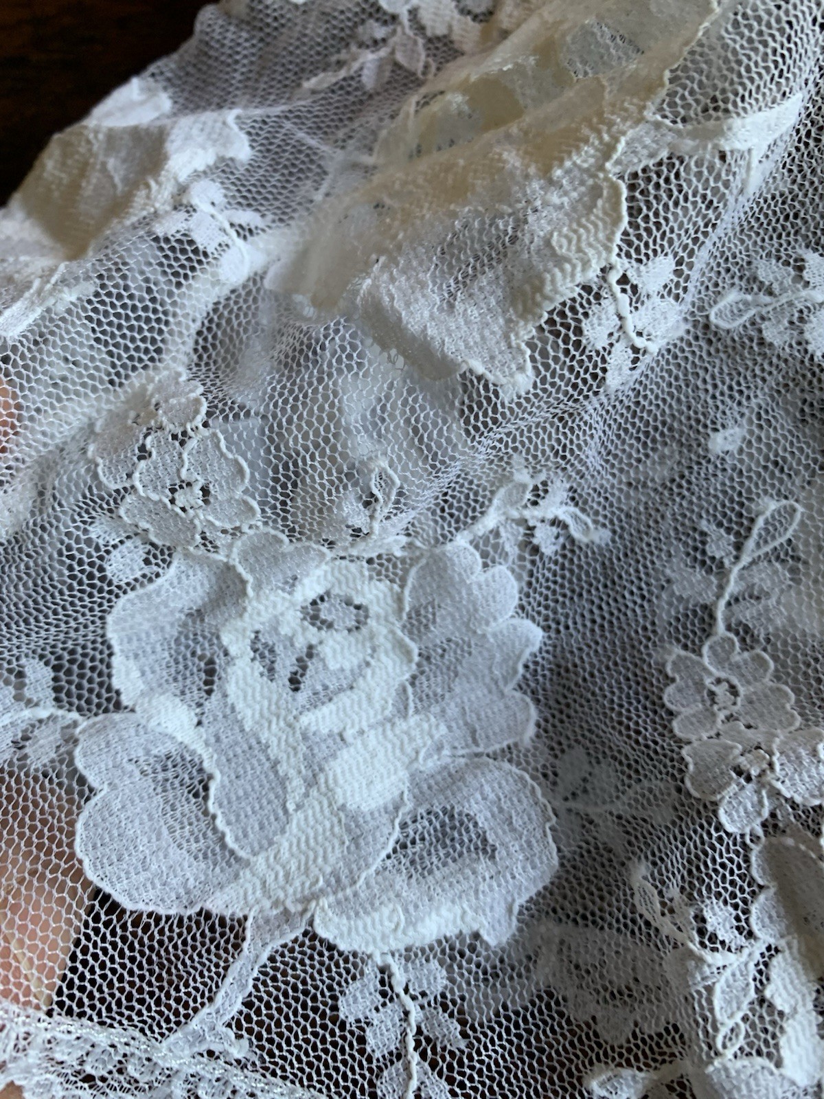 Vintage Emil Bole Corset Panties White Lace Rose Lingerie Lace Up Size Large