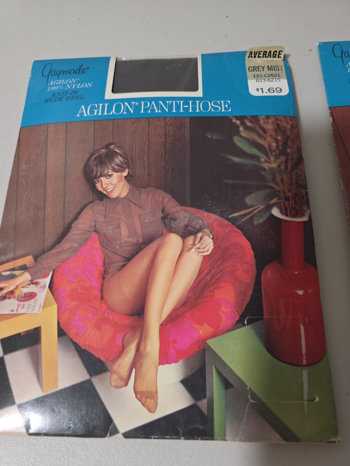Gaymode Agilon Panti-Hose Vintage Stockings Nylons Pantyhose AVERAGE Grey Mist