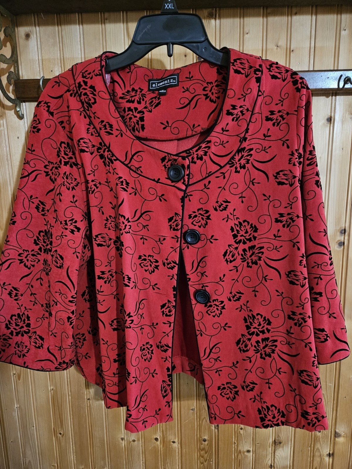Vth Ladies Heavy Sweater Top XL Drag Big Buttons Pleated Back Ex Used Cond B3