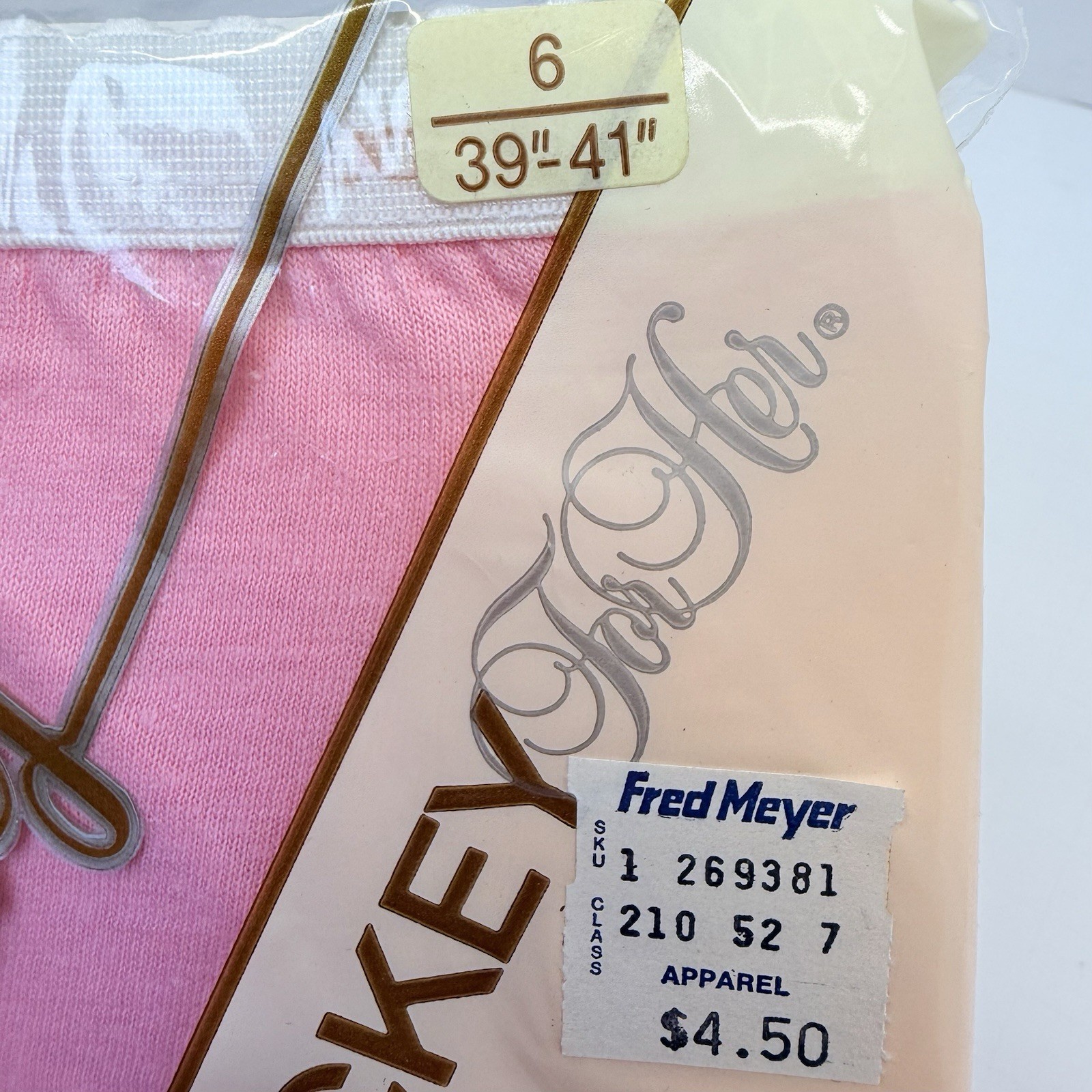 Vintage 1984 Jockey For Her Brief Panties Pink Size 6 NOS Sealed Cotton USA