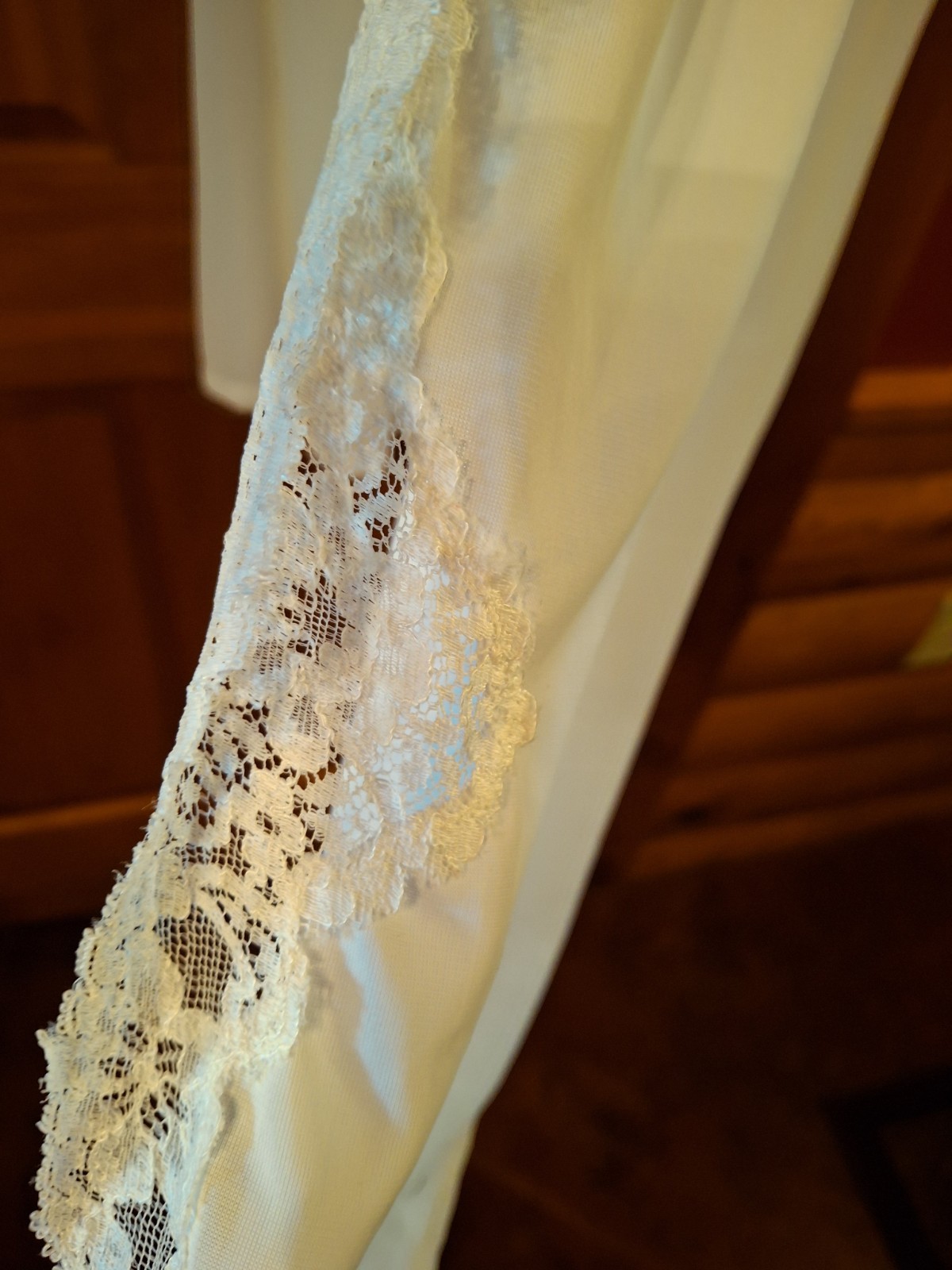 Vintage Charmode Robe White Sheer Sears & Roebuck Lace