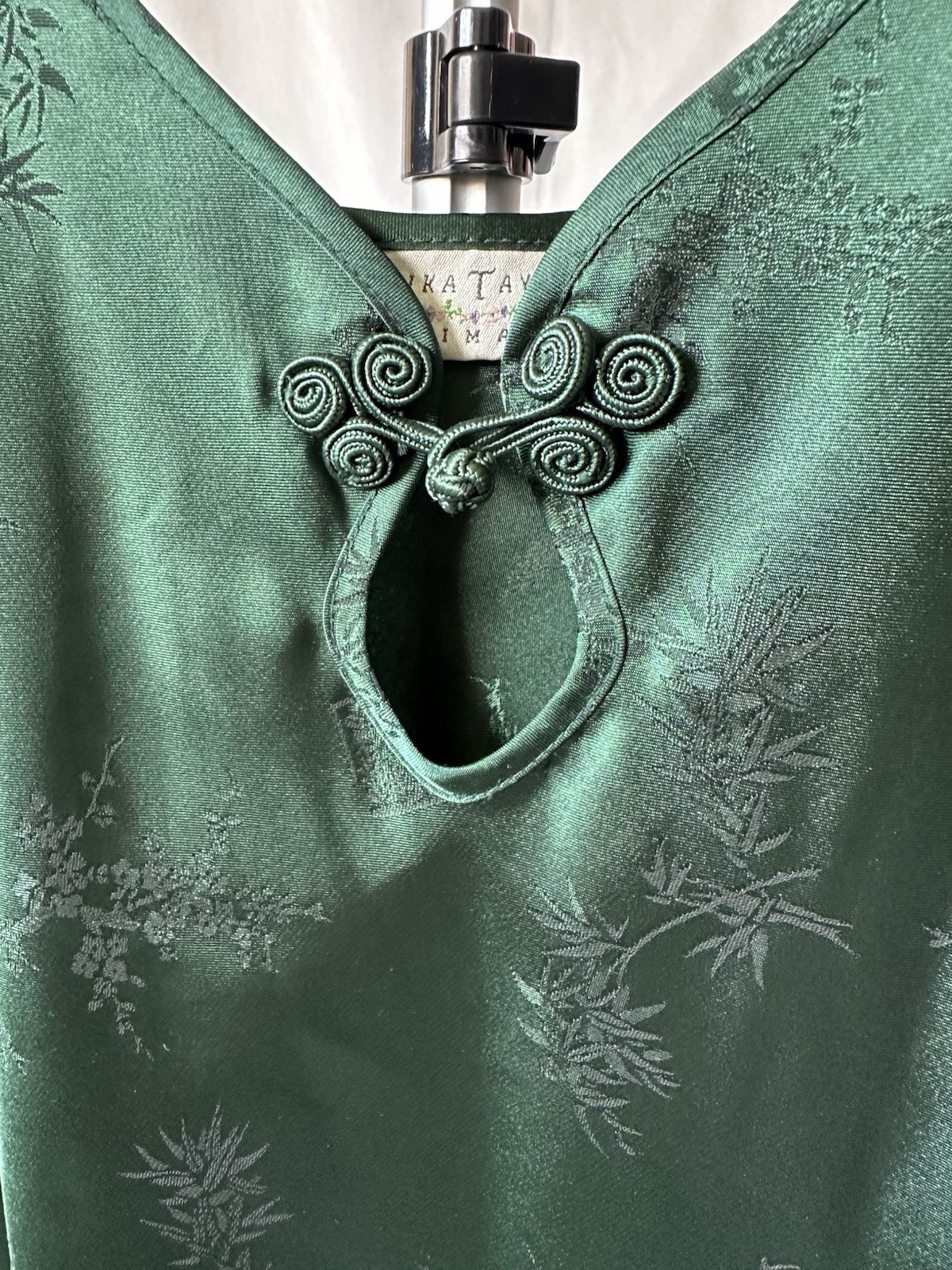 VTG Erika Taylor Intimates Green night gown mini Lingerie Size Large nightwear