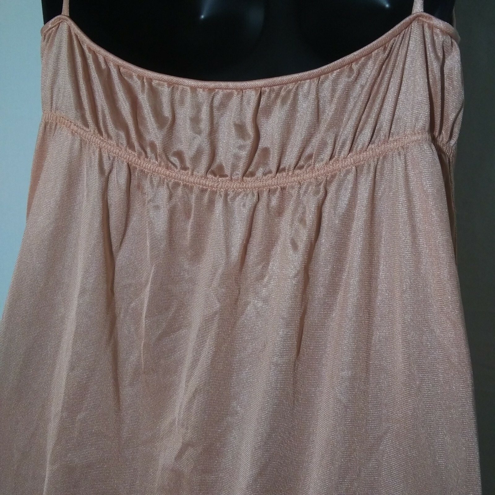 Gossard Artemis Vintage Long Peach Night Gown Lace Women’s Size M Petite Bust 34