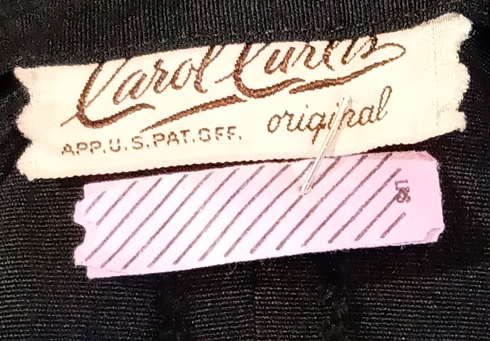 VTG 40s/50s Carol Curtis Original Jet Black Very Fine Faille Fabric Jacket M