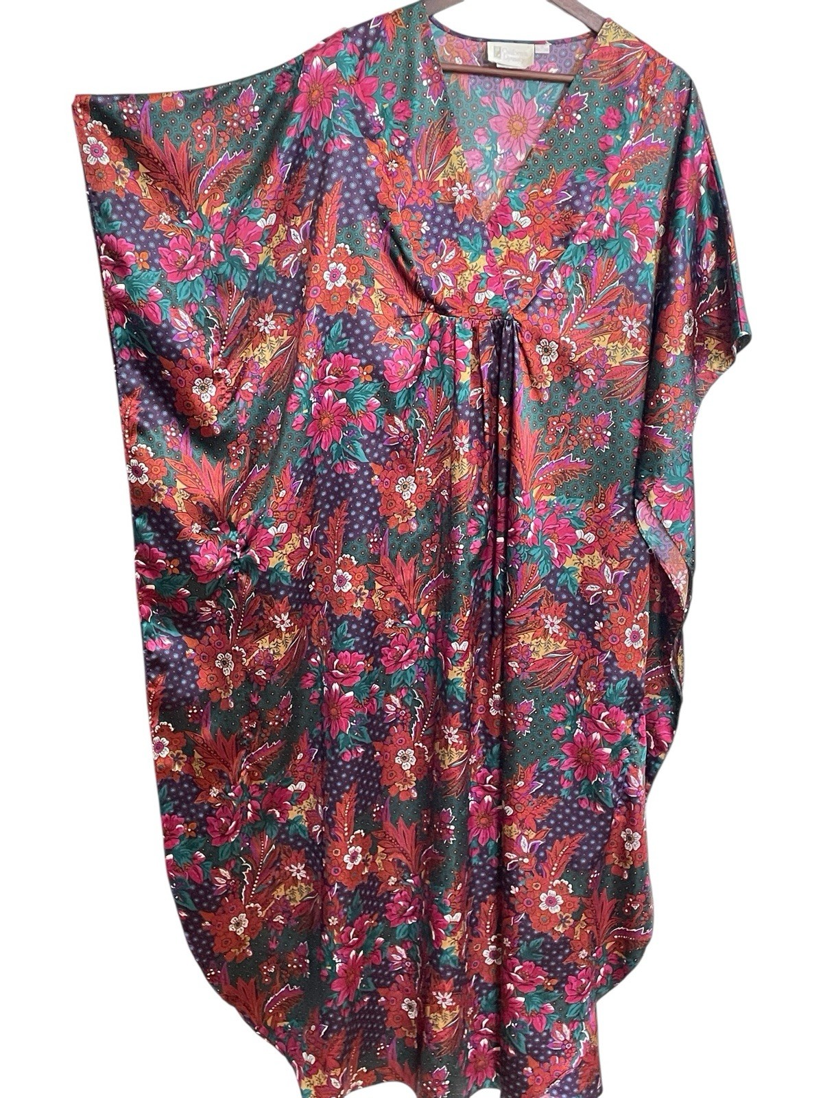 Vintage 80s 90s Floral Caftan & Jacket Set Golden Girls Blanche Resort Glam L