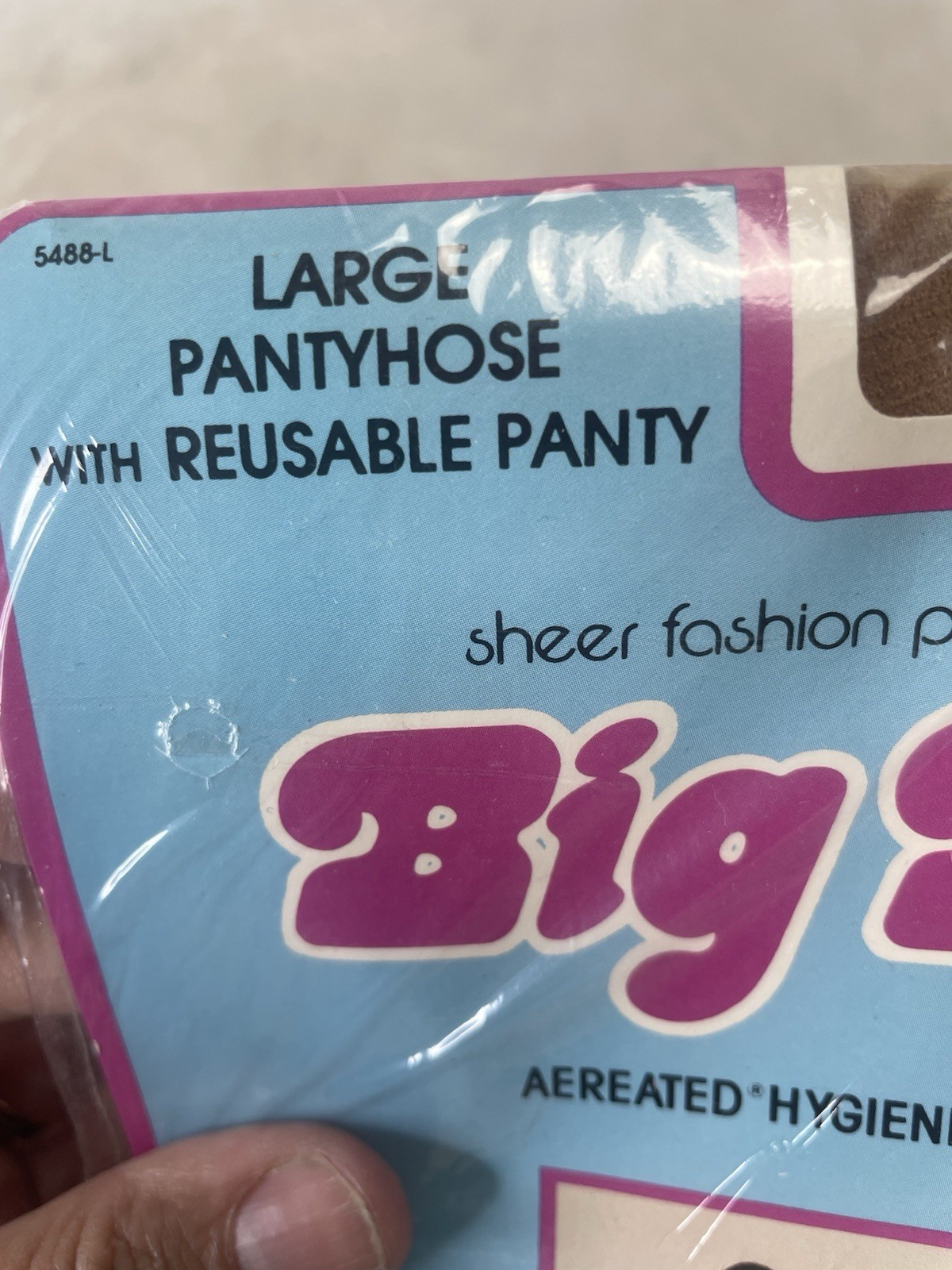 Big Mama Vintage Beigetone Pantyhose Large 5′-5’9″ 165-230lbs. 5488 New