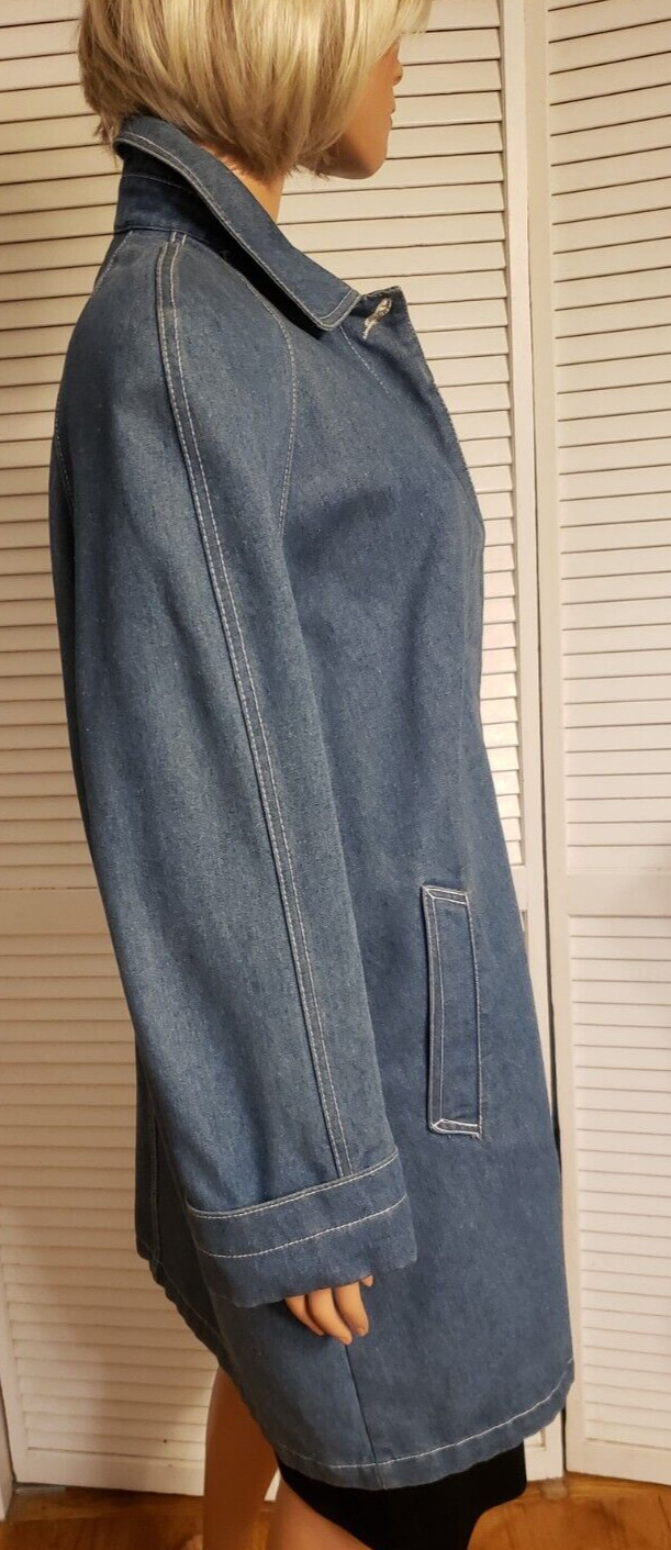 Vintage Carriage Court Casual Denim Coat Jacket made in Hong Kong Sz L