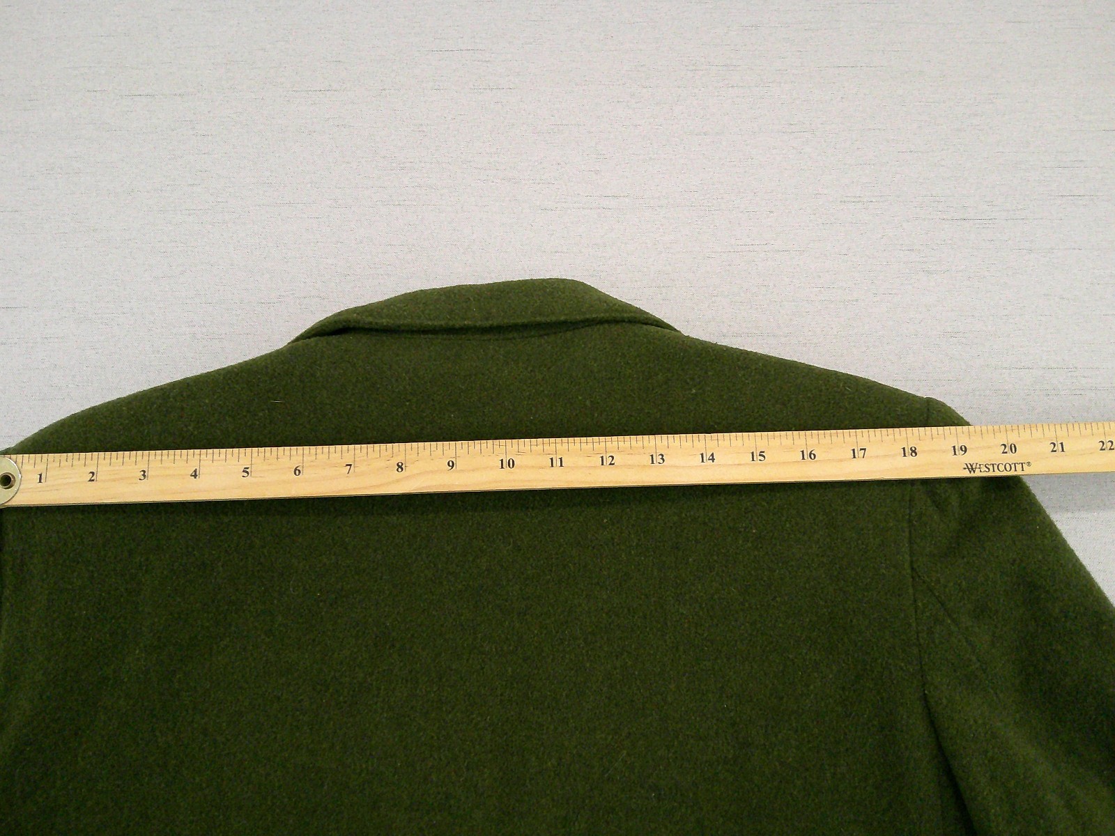 Paradox Vintage Blazer Womens 13 14 Green Wool Boxy Shoulder Pad Made Canada