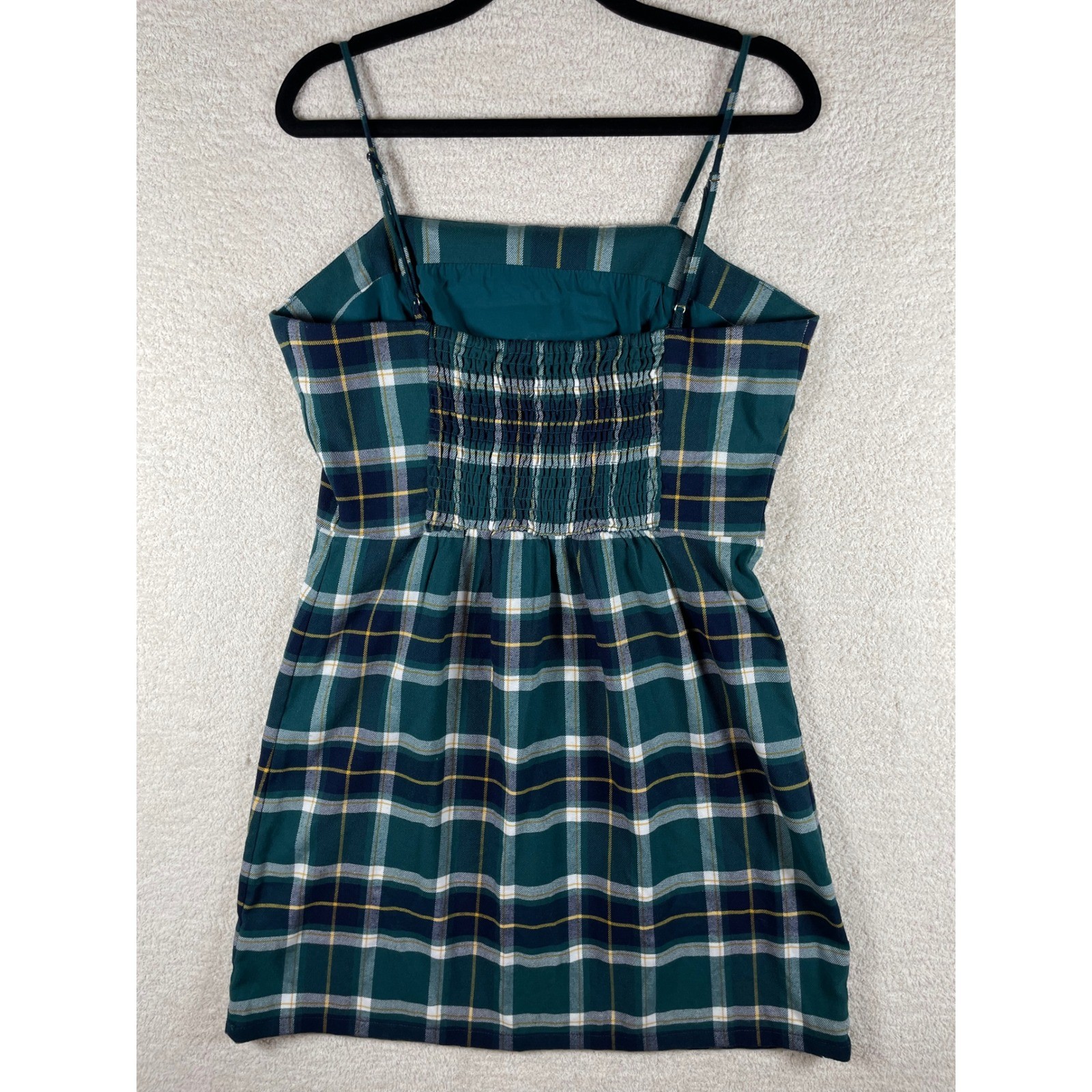 Y2K 90s clueless square neck tartan plaid mini dress L preppy millennial bratz
