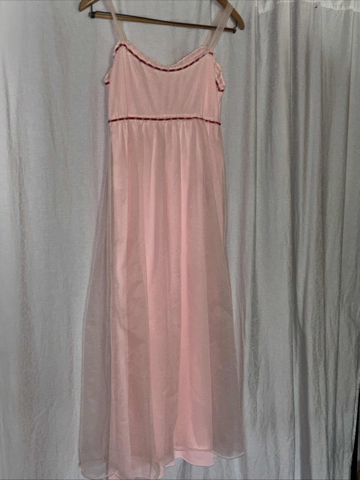 2pc Vtg LISETTE Nightgown PEIGNOIR Robe BABYDOLL Sheer Gown Al Sterling Pink 60