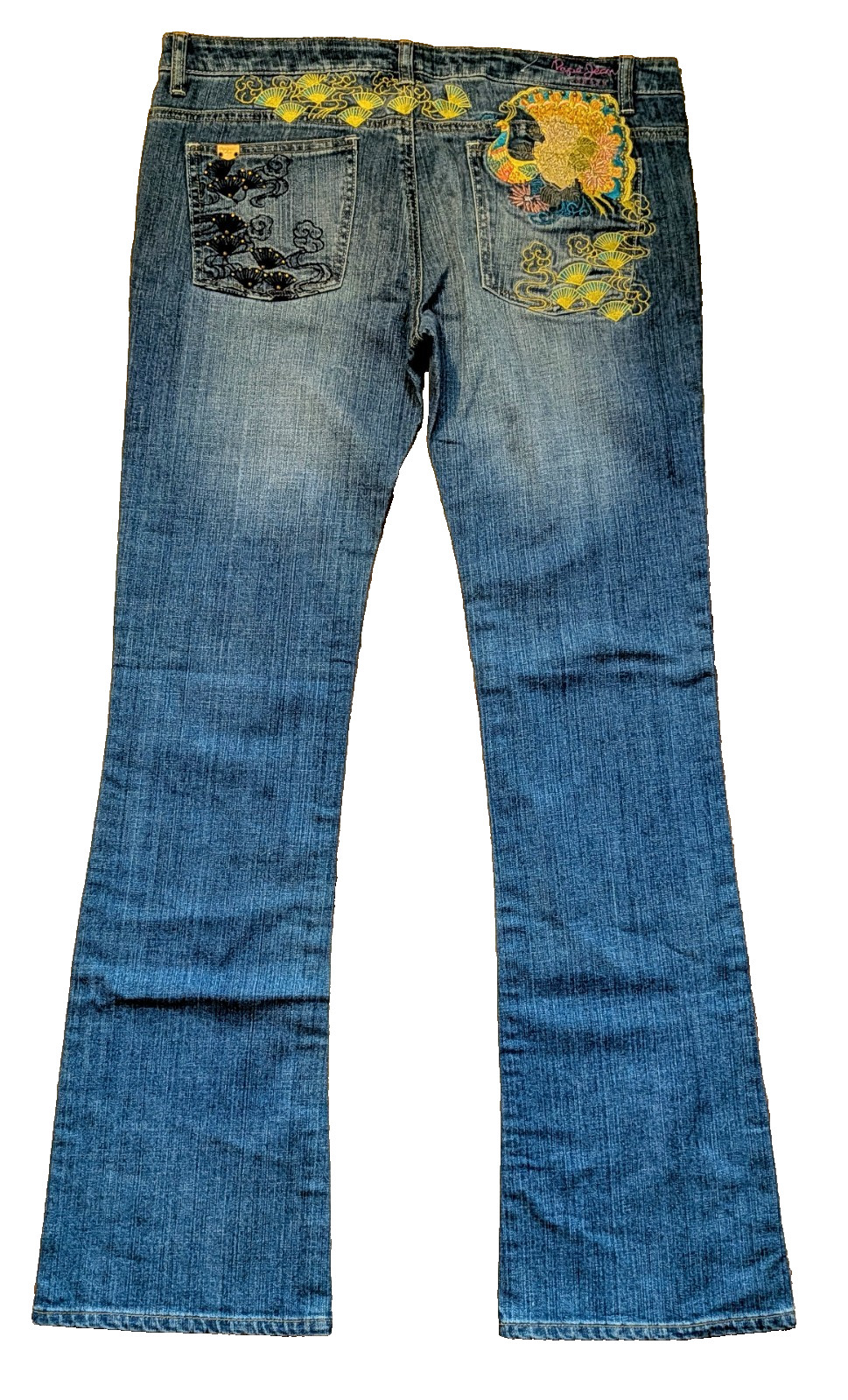 New Pepe Jeans London „Jasmine” Embroidered Peacock & Floral Denim – Size 32