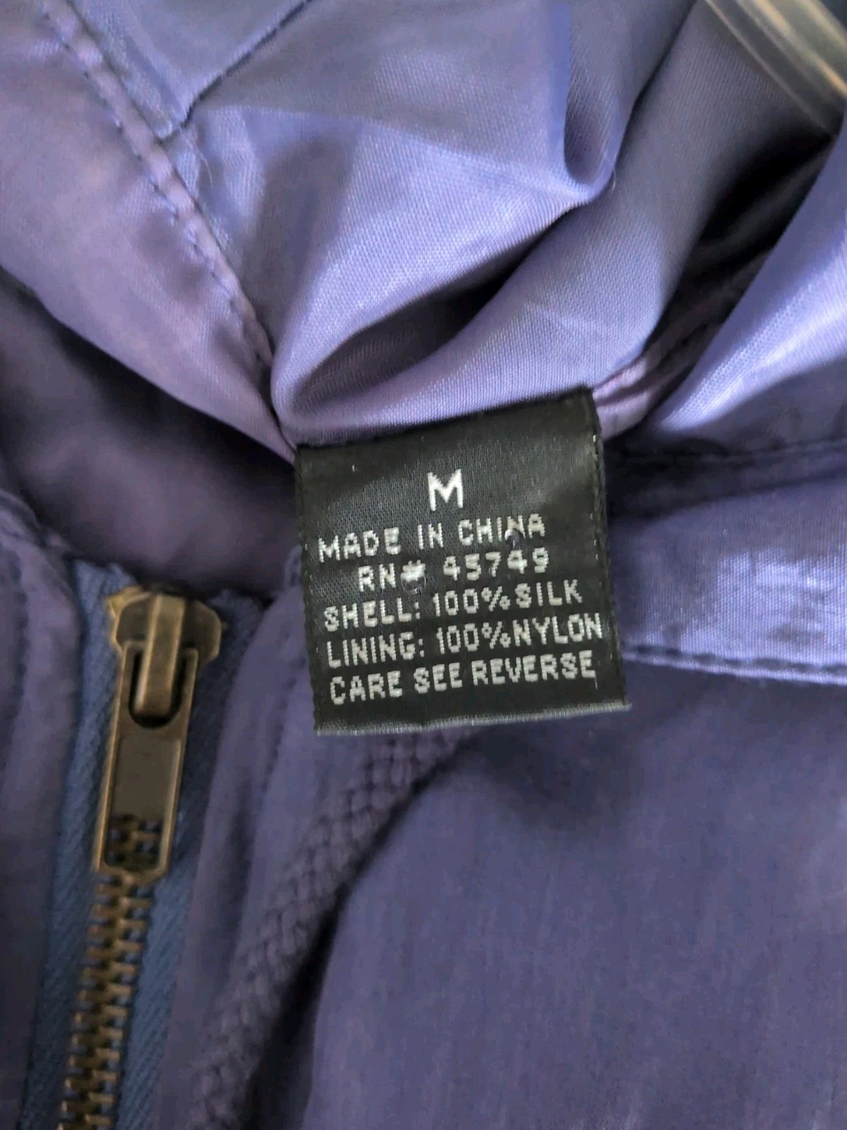 Vtg ’80s Mureli 100% Silk, Nylon Track Suit Women’s Medium Blue Shoulder Pads