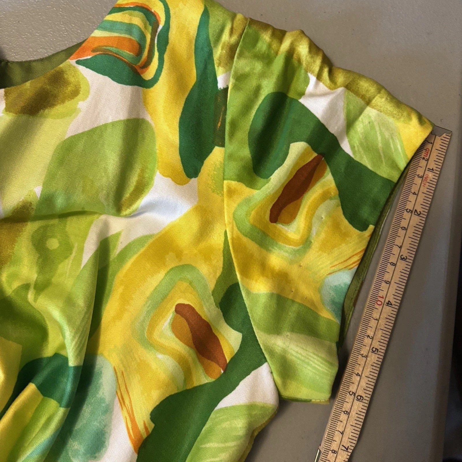 Vintage 1960s Penelope’s Honolulu Hawaiian Barkcloth Abstract Floral Dress Sz 14