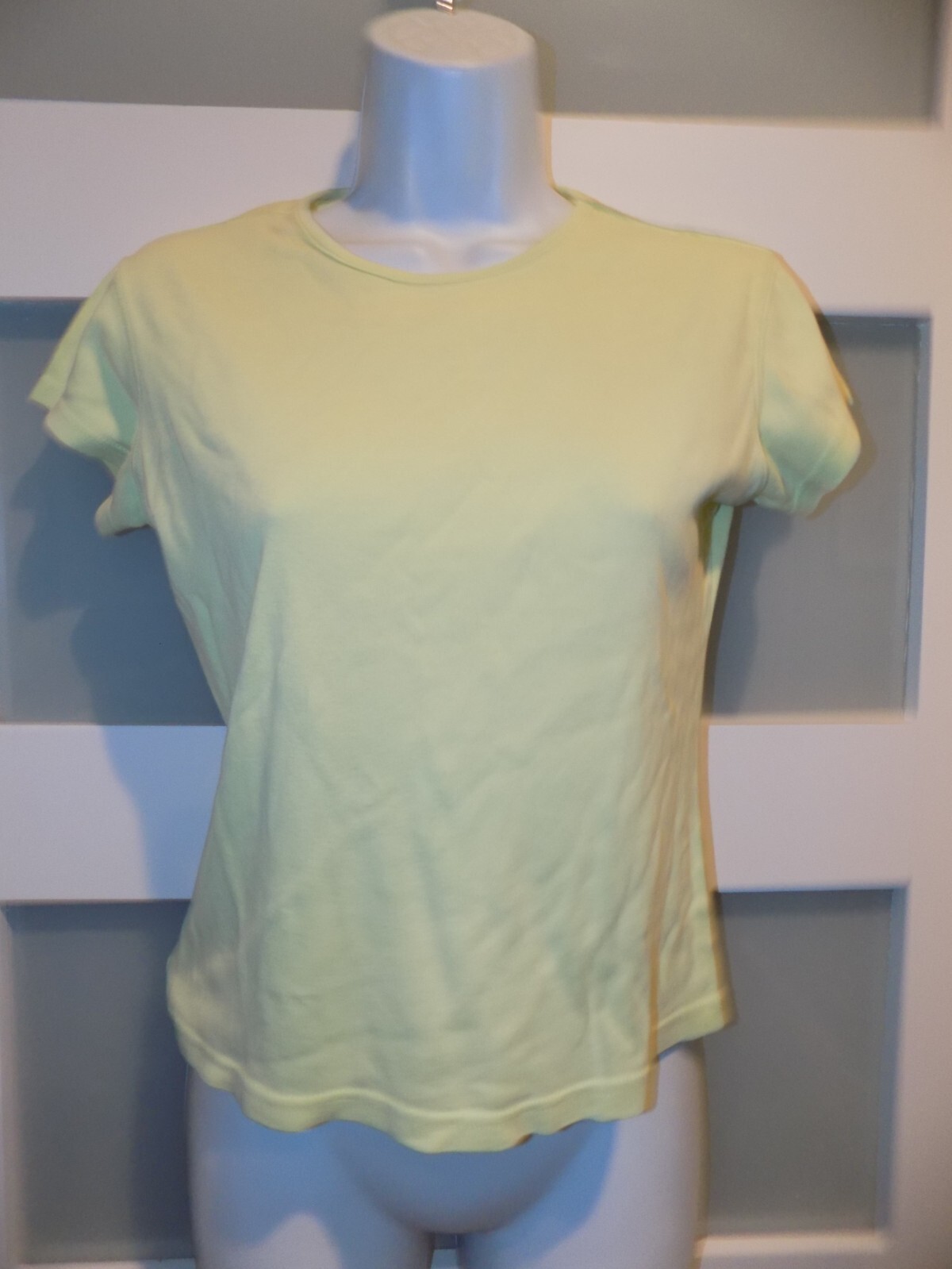 Rue 21 Vintage 1990s Lime Green Thick Cotton SS T-Shirt Size S Women’s
