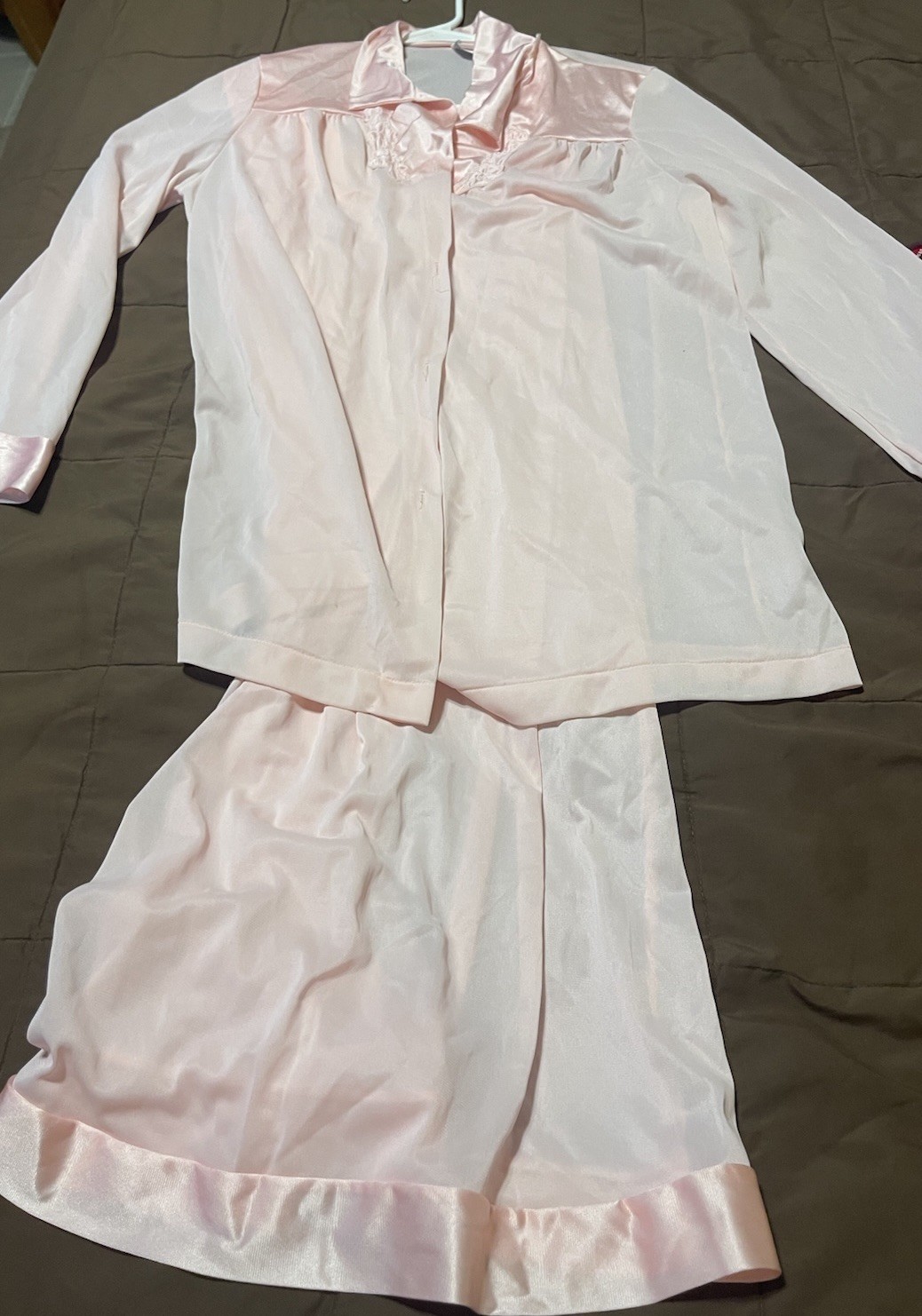 Vanity Fair Vintage Nylon Gown With Cover Jacket Medium Small Pink