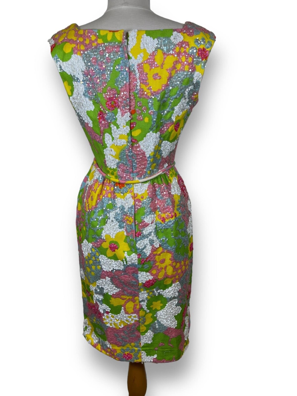 Vintage stunning sequined 1960s wiggle dress by Bain’s Las Vegas Los Angeles