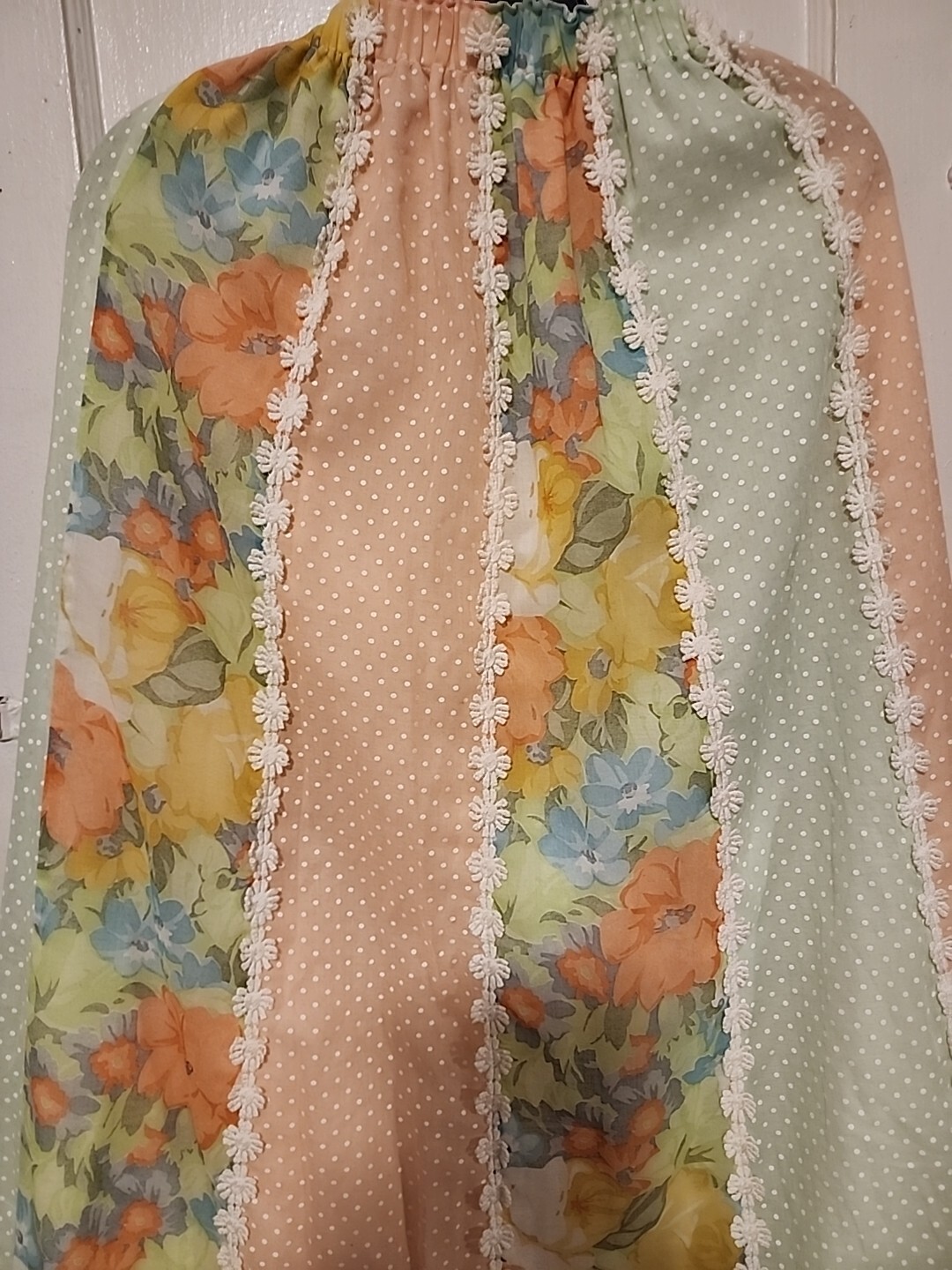True Vintage Mr. Hank Boho Granny A-Line Maxi Skirt Floral Fully Lined
