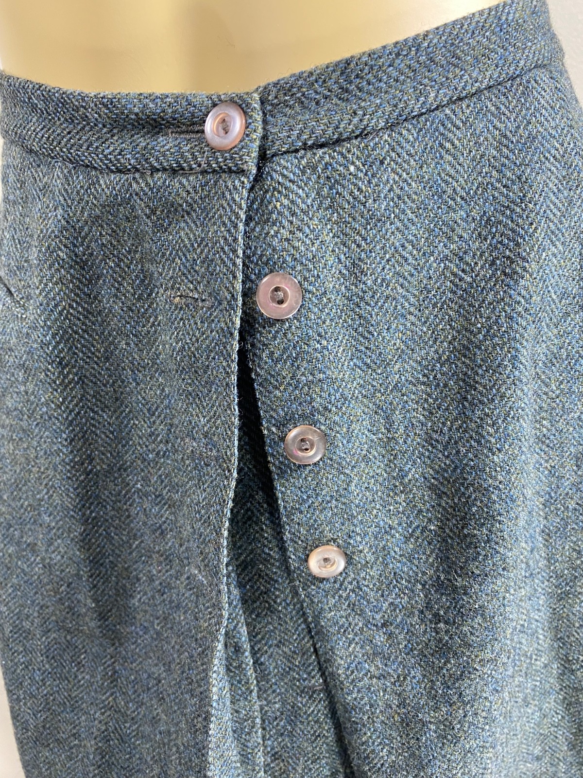 VINTAGE Hunter Split Riding Skirt Skort Equestrian Wool Tweed Culottes S/XS 26W