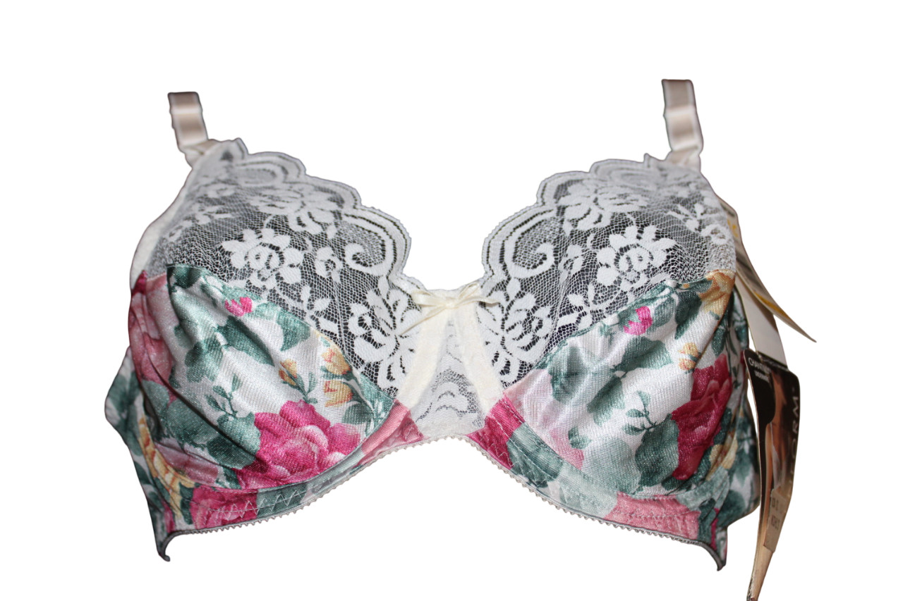 Vintage Maidenform Chantilly Lace Underwire Bra Size 36C Floral #7329 NOS