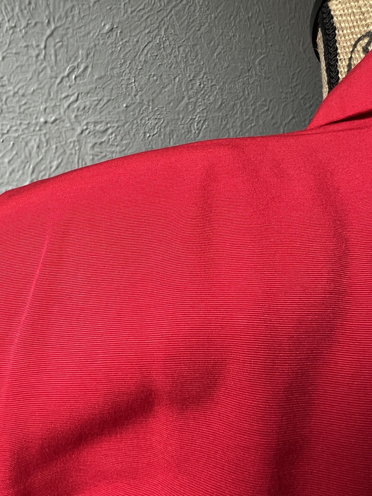 1980s Lipstick Red Button-Up Shirt Dress S M 80s Stranger Things Secretary Retro