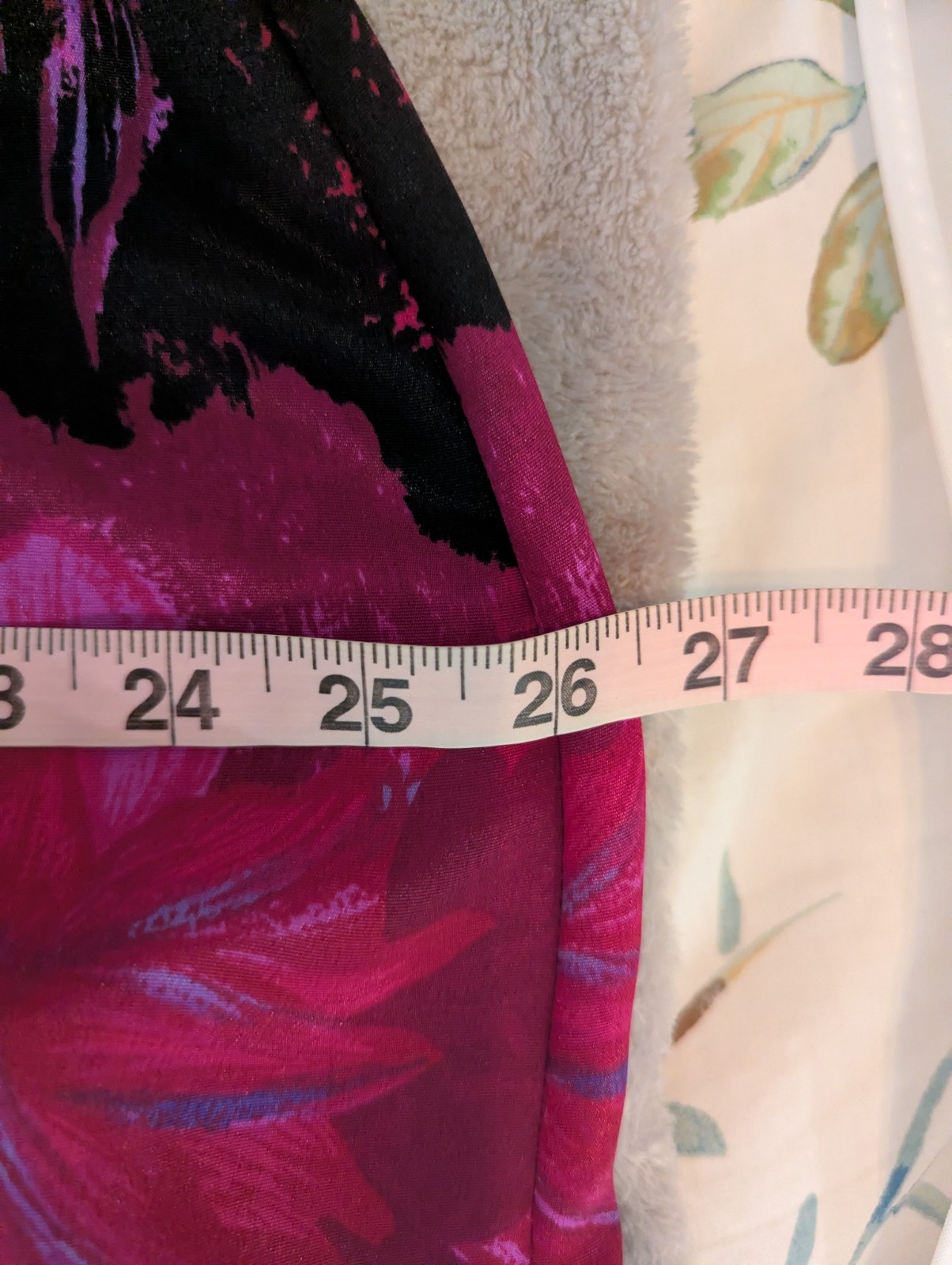 Vintage 1980s Luci Pellini Pink Purple Floral Blouson Dress Elastic Waist XXL