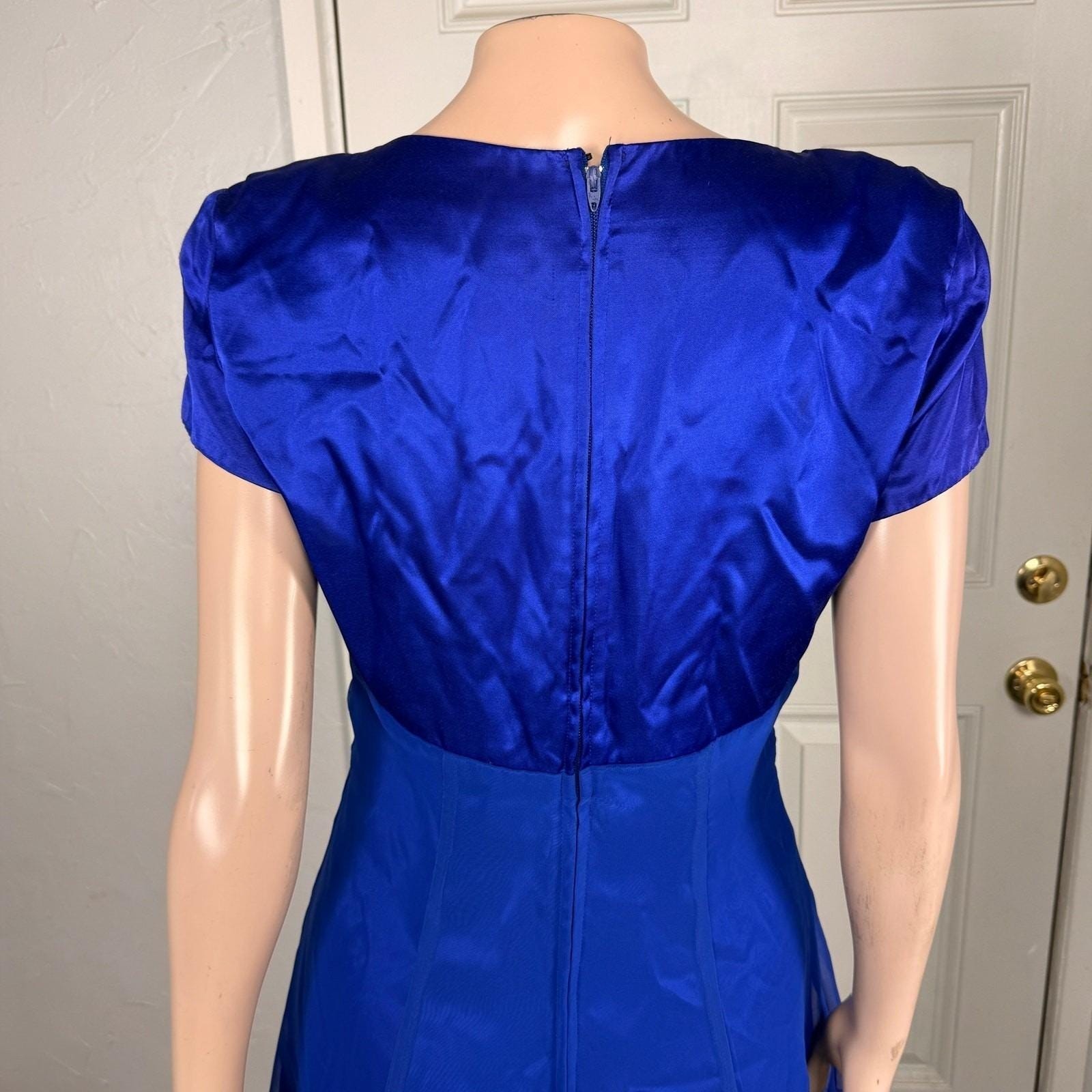 Vintage 80s 90s Niki Livas Prom Women’s Dress Formal Evening Homecoming Satin E8