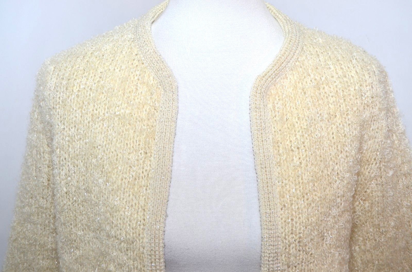 VTG Milrank Sweater Cover Up Mother of the Bride Glittery Sparkle Womens L USA