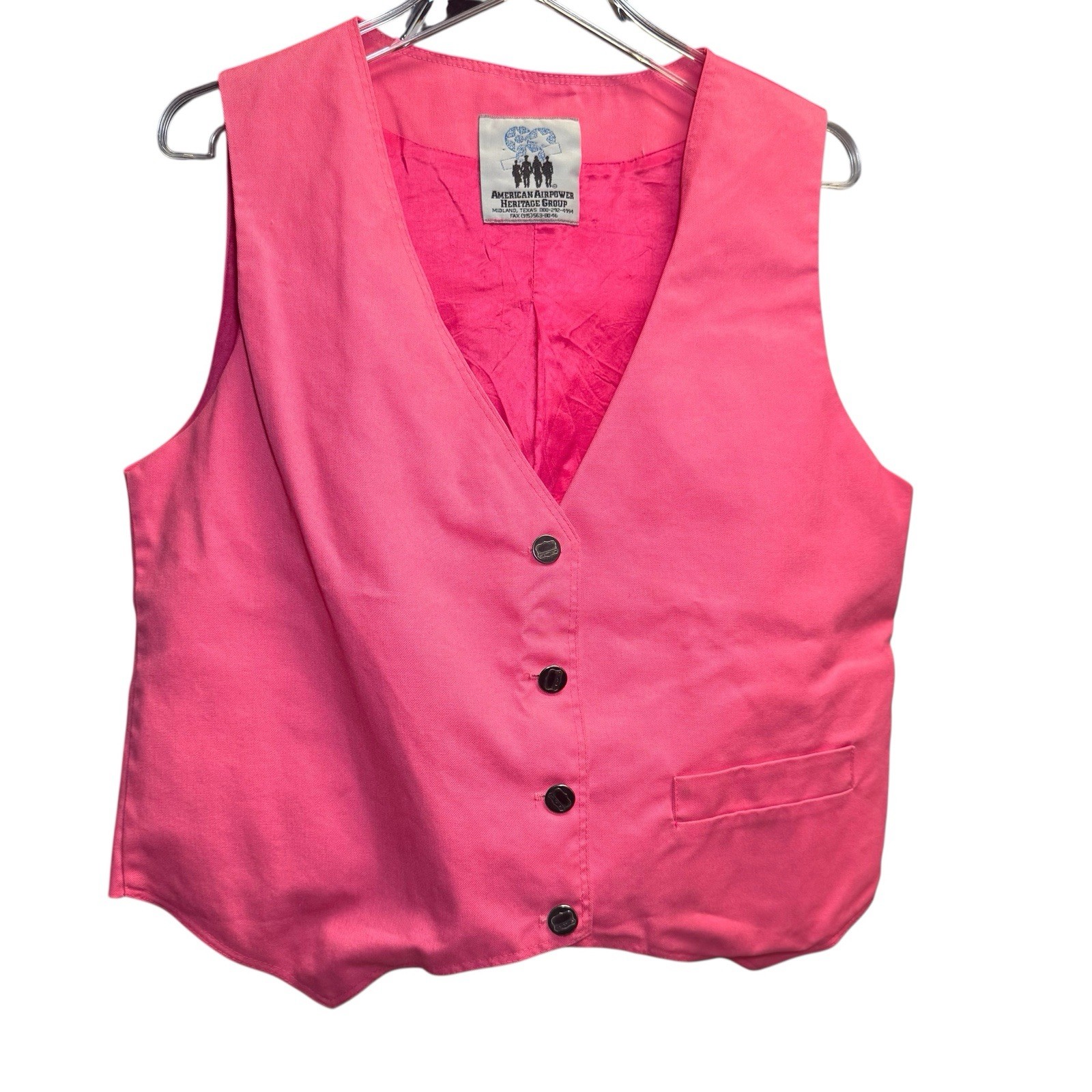 Vintage 90s SACK TIME GIRL PIN UP American Airpower Heritage Group Vest Sz Large