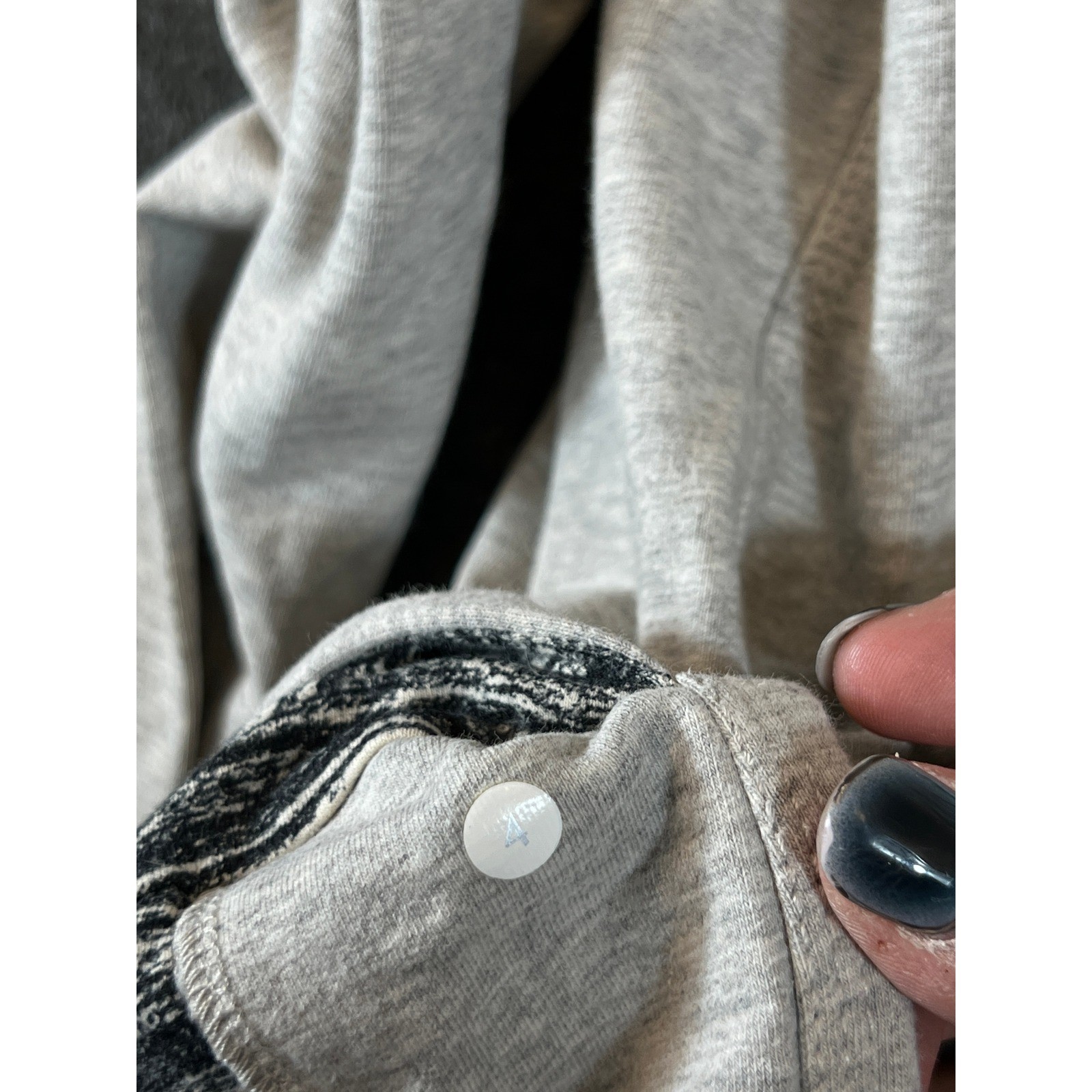 Lululemon Asymmetrical Snap Mock Neck Wrap Jacket Womens 4 Gray Heathered