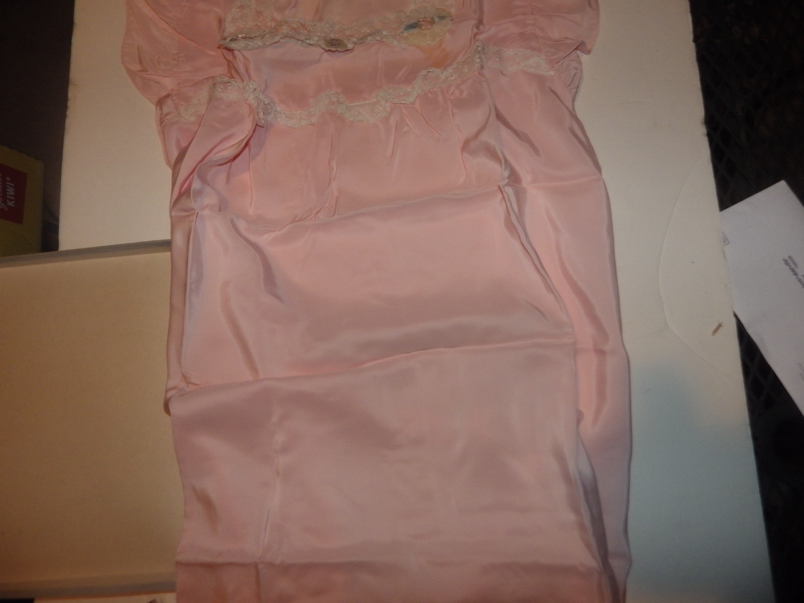 VTG LADIES DRESS SILK DRESS PINK SMARTY STYLED SIZE 38 BY SAGE SMALL STAIN