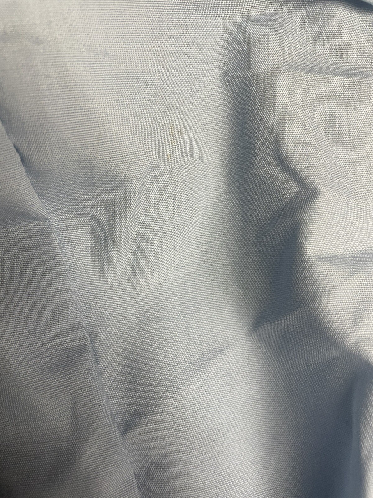 Vintage 70s Fashion Seal Shane Collared 2 Pocket Blue Nurse Scrub Shirt Size 16