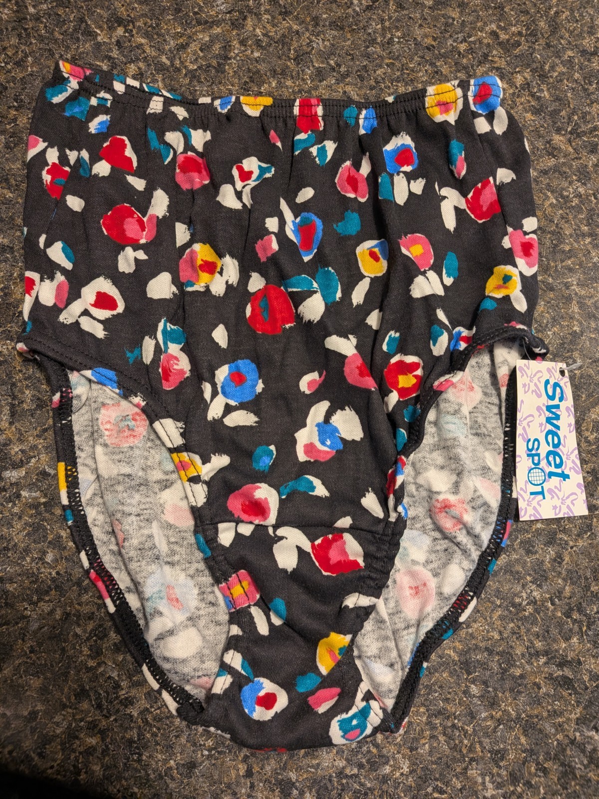 Vintage Sweet Spot Athletic Tennis Panty panties Multi Colored Floral M 90s NOS