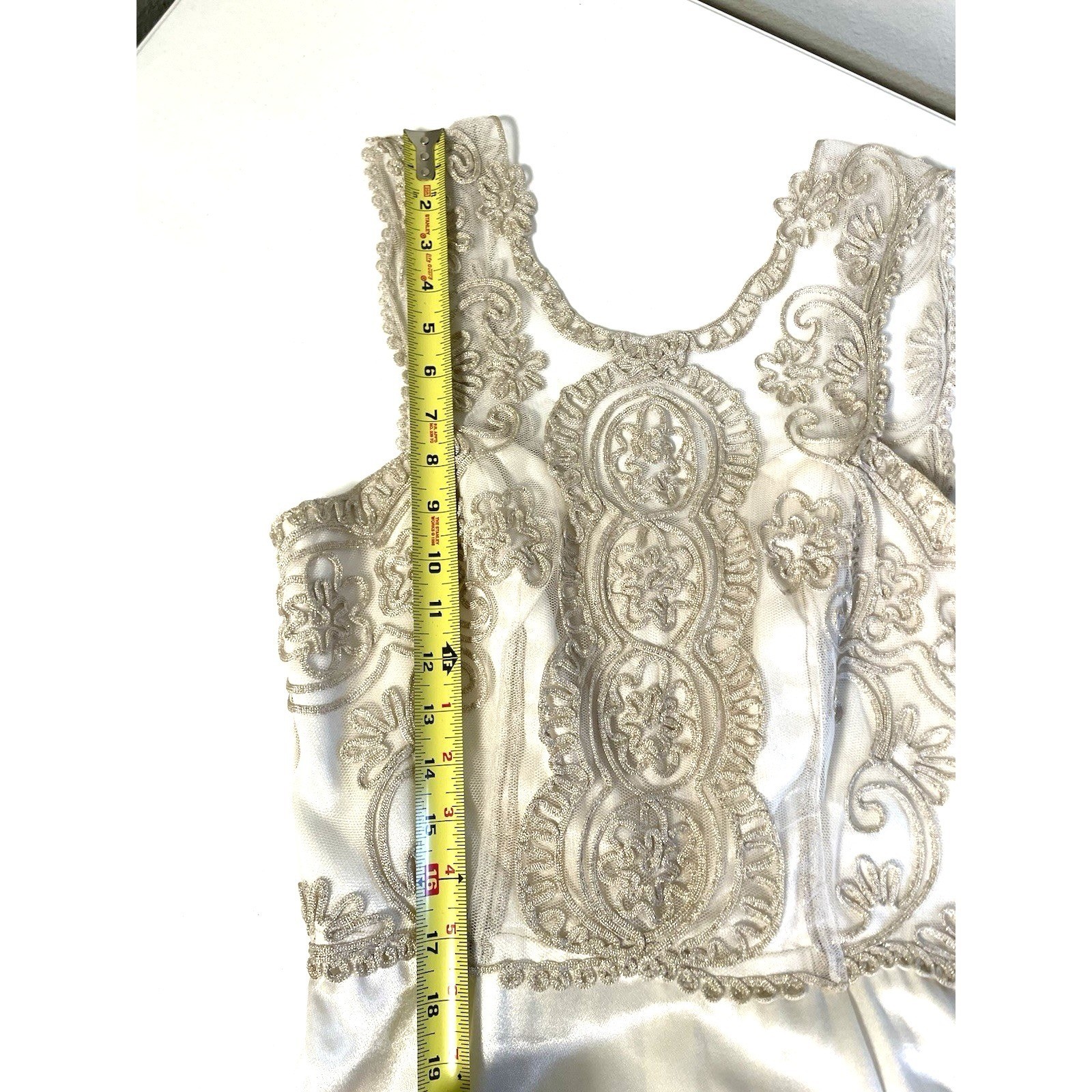 Vintage Dress Evening Formal Bridal Gown Blondie And Me Beaded Embroidered Prom