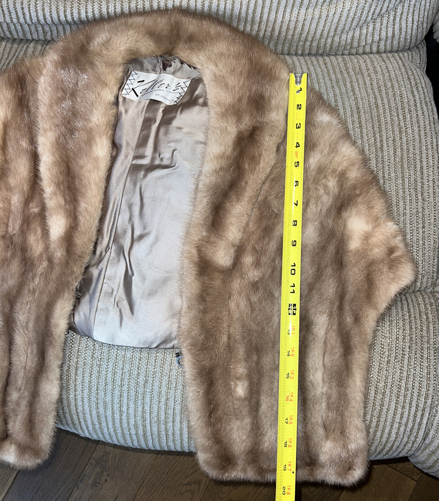 womens kellers furriers mink throw over coat vest