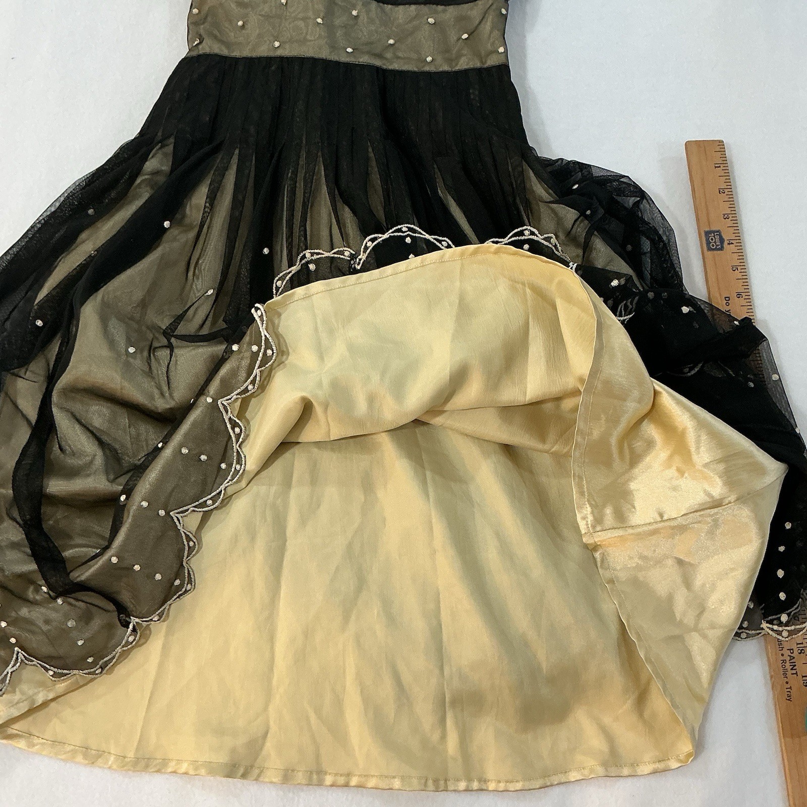 Vintage Scala Black Illusion Dress S Whimsygoth Homecoming Fall Wedding Art Deco