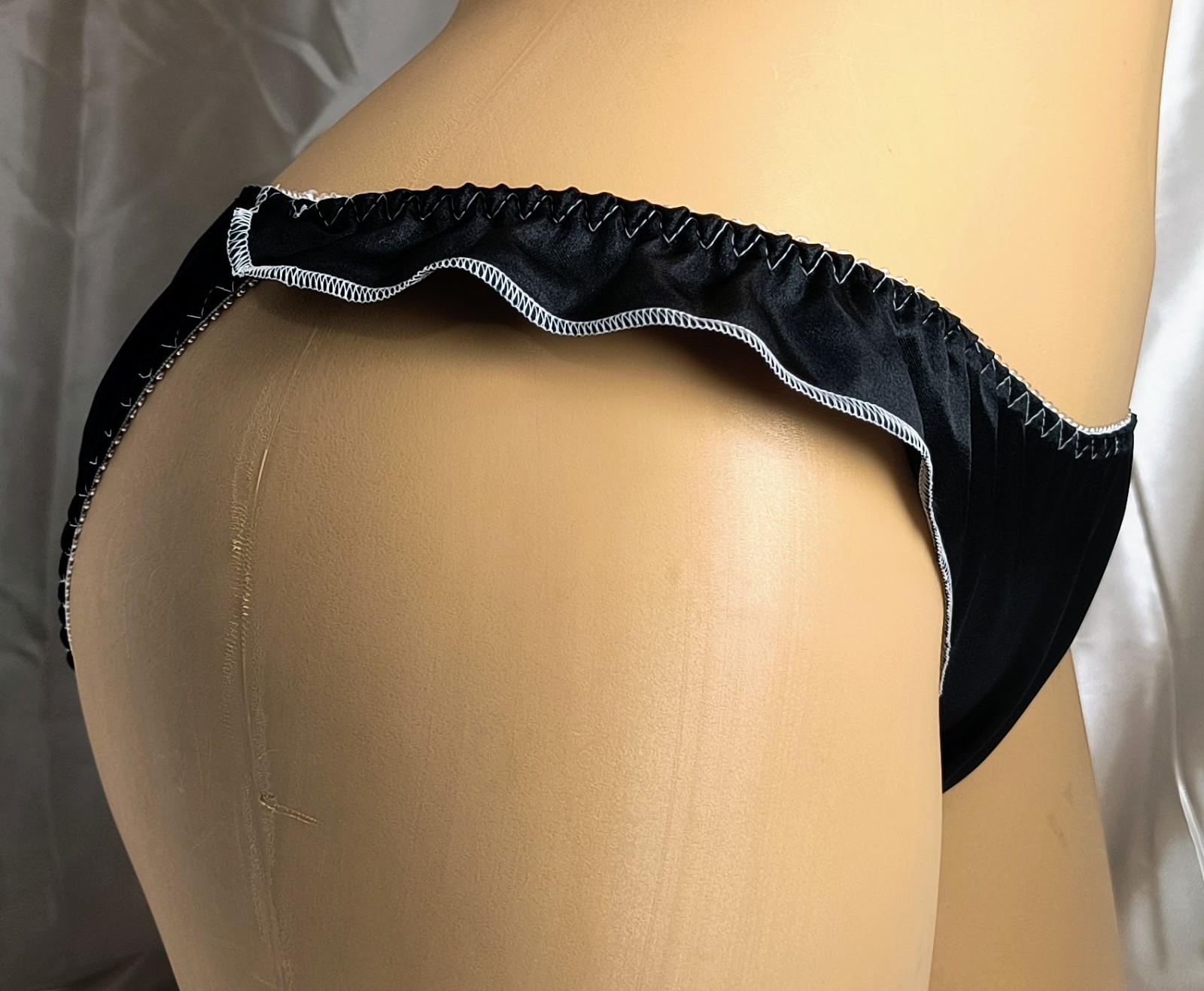 FRENCHIE Satin Flutter Bikini Panties Full Back *Limited Edition*