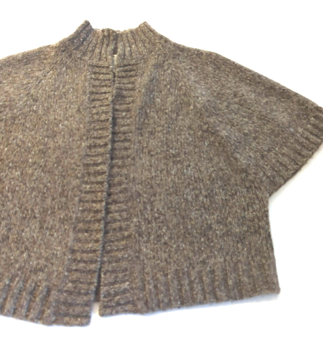 Cardigan Sweater 1X Alpaca Blend Brown Tweed Minimalist Timeless Versatile Cozy