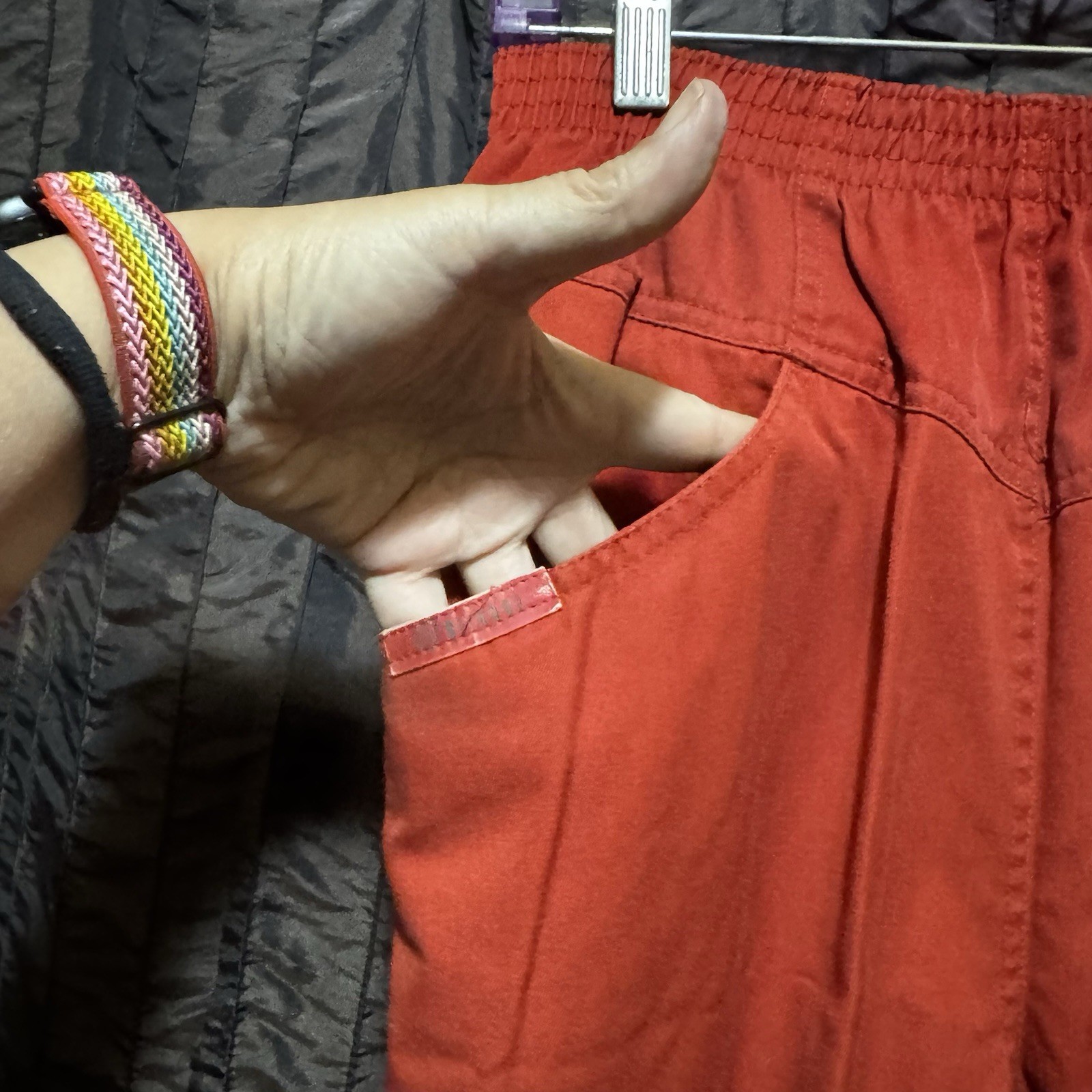 PS Gitano Elastic Waist Scrubs Style Pants Red Women’s Size 10 Vintage 1980s