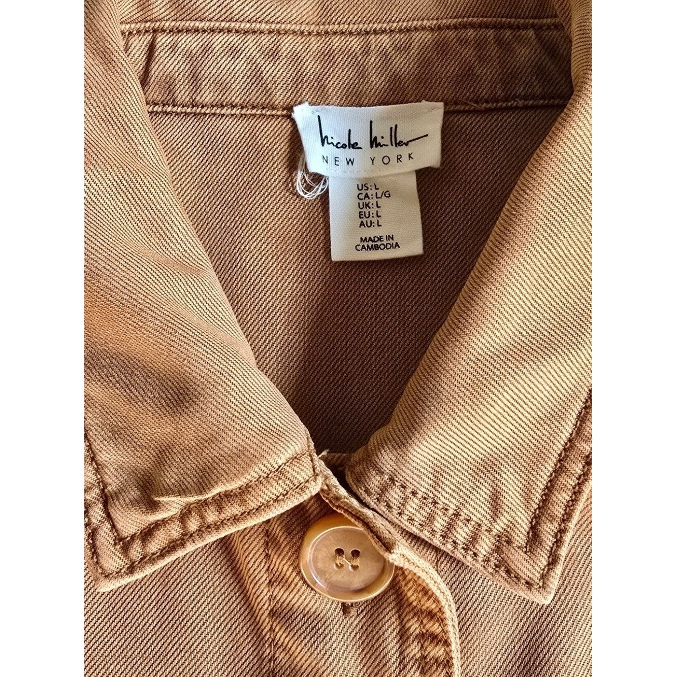 Nicole Miller Women’s Vintage Burnt Orange Denim Jacket
