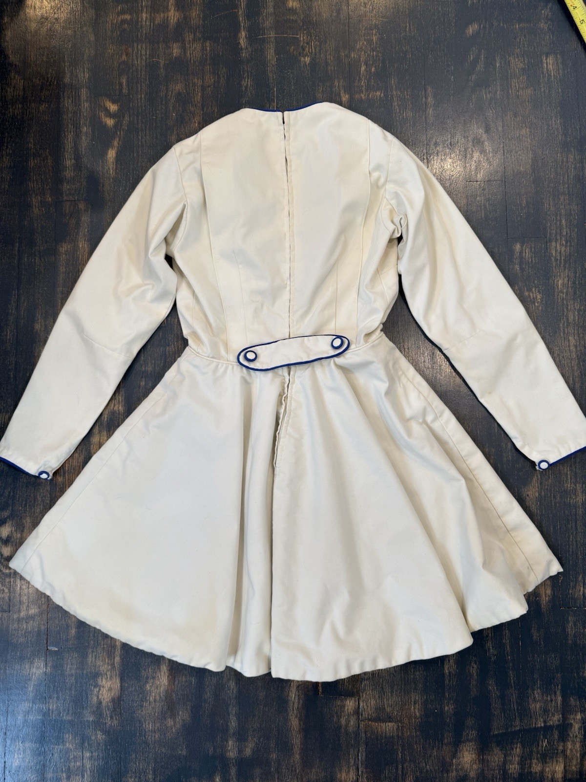 Vintage 1950-60s Cheerleading Uniform Outfit Heavy High Quality Blue & White
