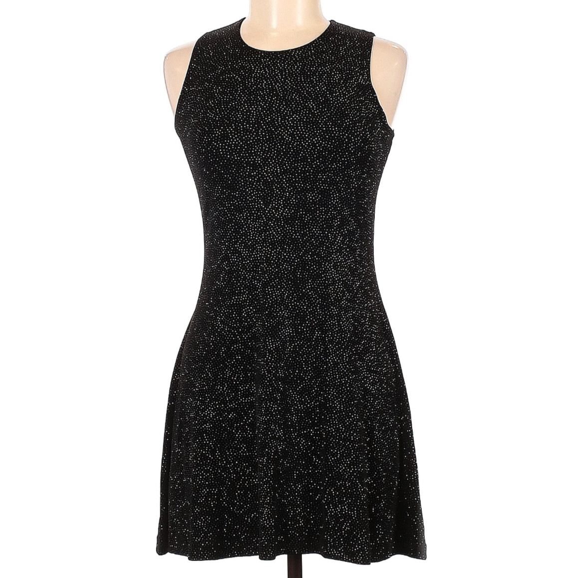 Marian & Maral Dress Sparkle Glitter Black 90s Vintage Stretchy Short Sleeveless