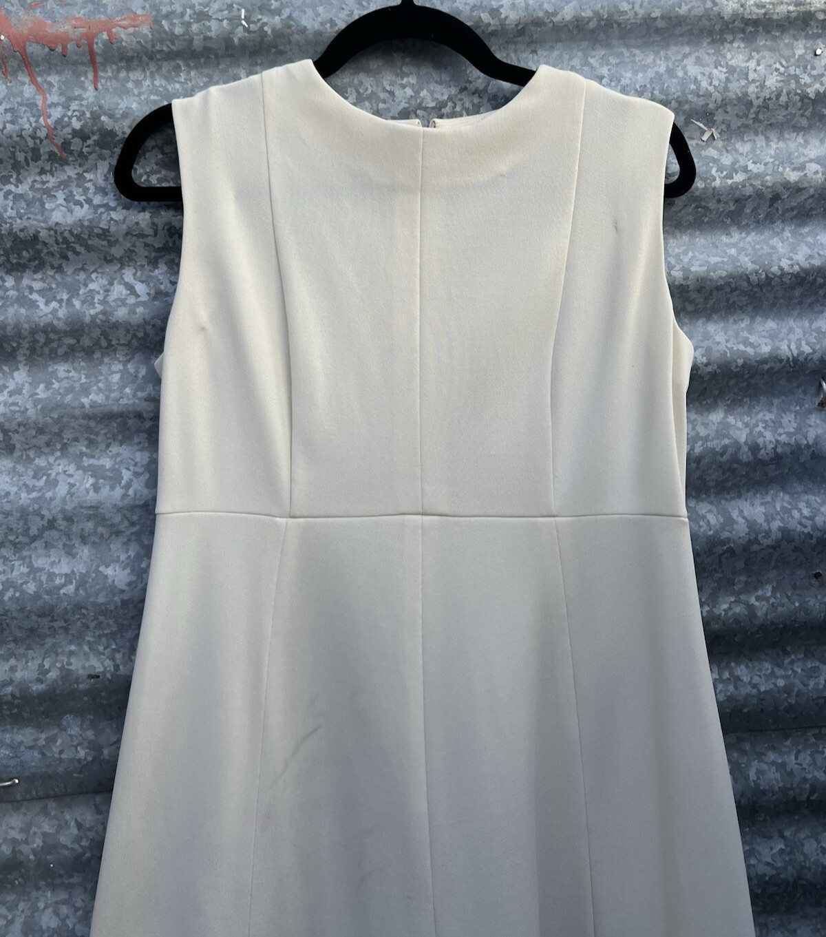 Vintage Vogue Paris Handmade Ivory Wedding Gown High Neck Empire Waist Mod